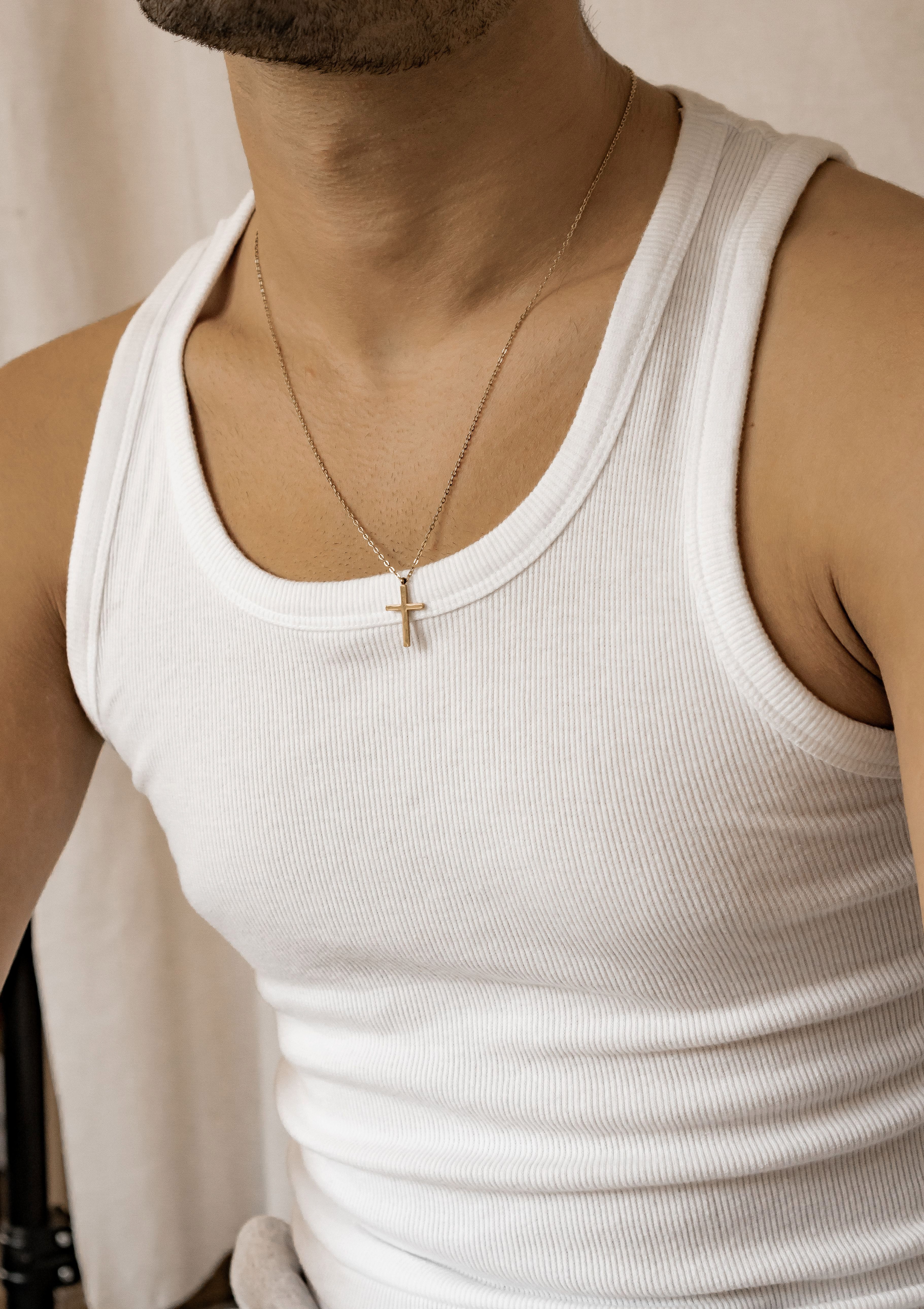 Hey Happiness Kreuzkette Herren aus Edelstahl, 55-60 cm, Männer Halskette m günstig online kaufen