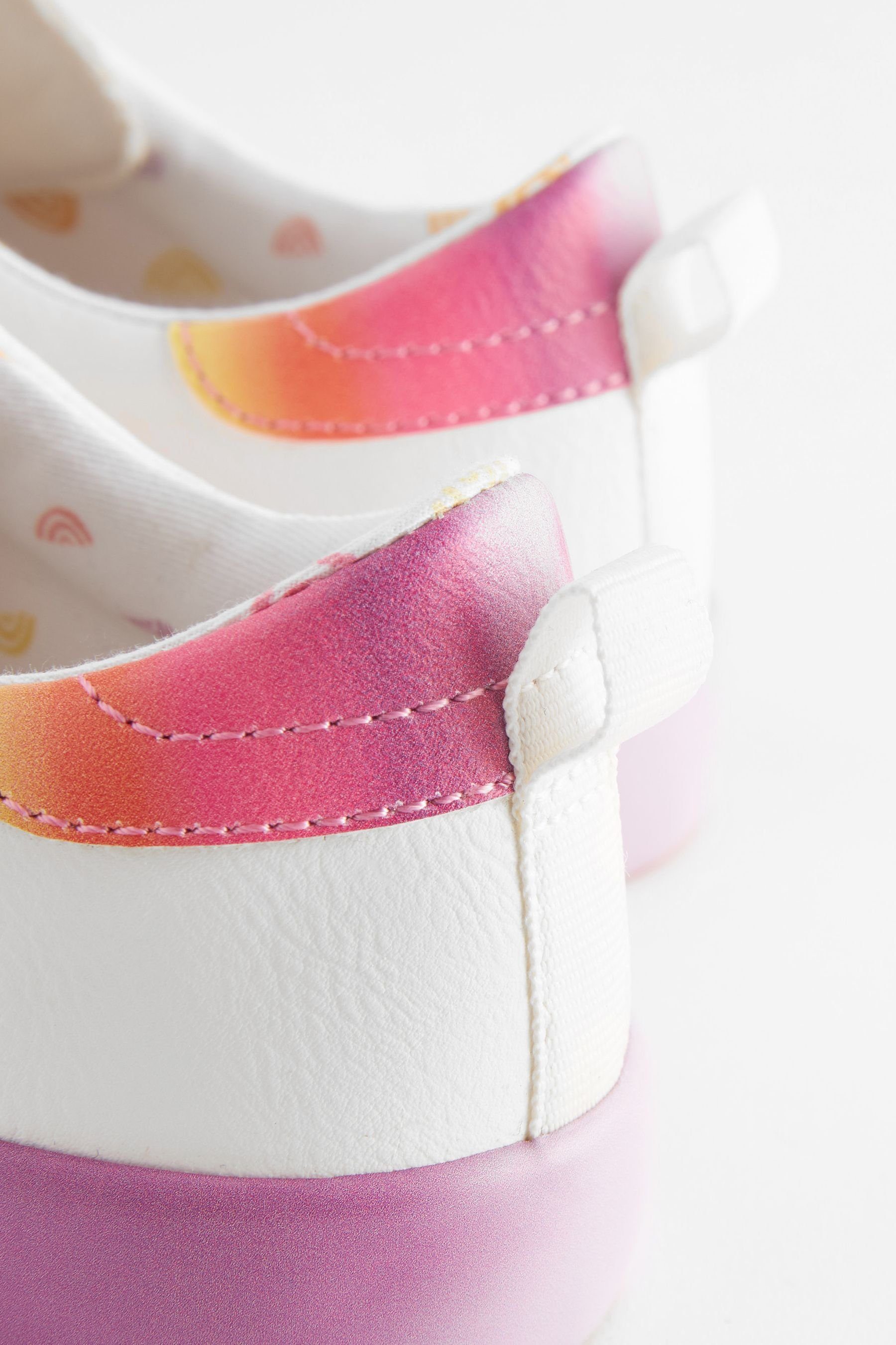 Passform weite Schnür-Sneaker Multi mit Sneaker Next Stern, (1-tlg) Pink/White