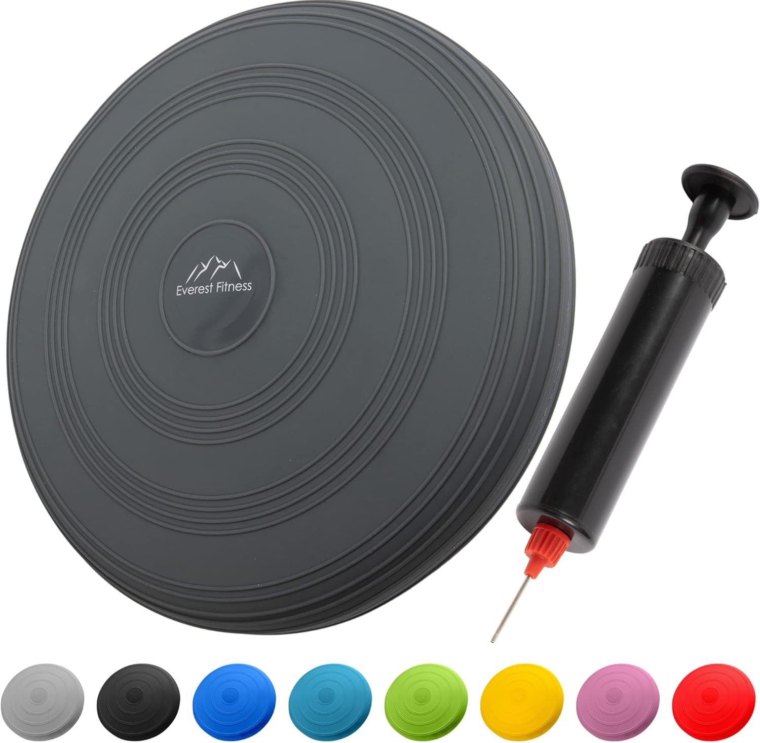 EVEREST FITNESS Stützkissen Everest Fitness Balancekissen Ø33 cm mit Pumpe, dunkelgrau