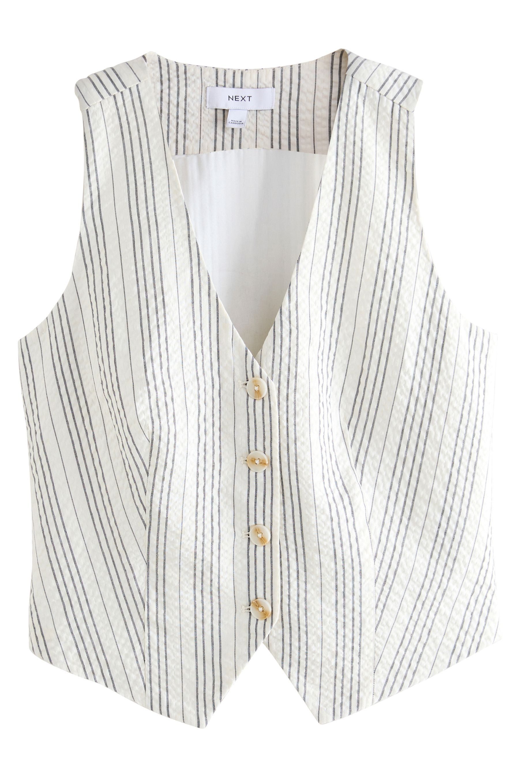 Next Anzugweste Gestreifte, strukturierte Weste (1-tlg) günstig online kaufen