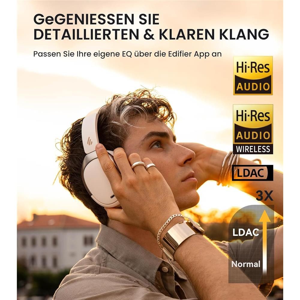 Edifier® WH950NB kabellose Bluetooth Kopfhörer Over-Ear-Kopfhörer (Bluetooth 5.3 55 h Spielzeit ANC Hi-REs Audio Faltbar)