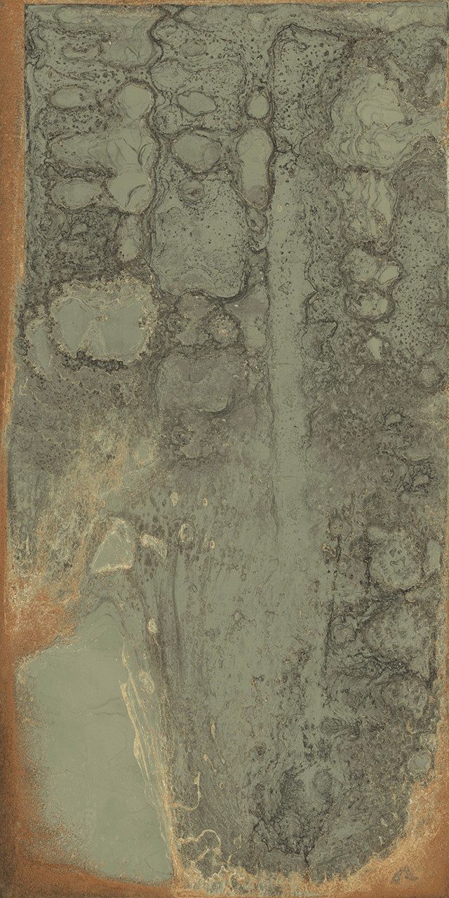Euro Stone Bodenfliese Bodenfliese Feinsteinzeug Oxyde 60 x 120 cm grün, Feinsteinzeug, Grün