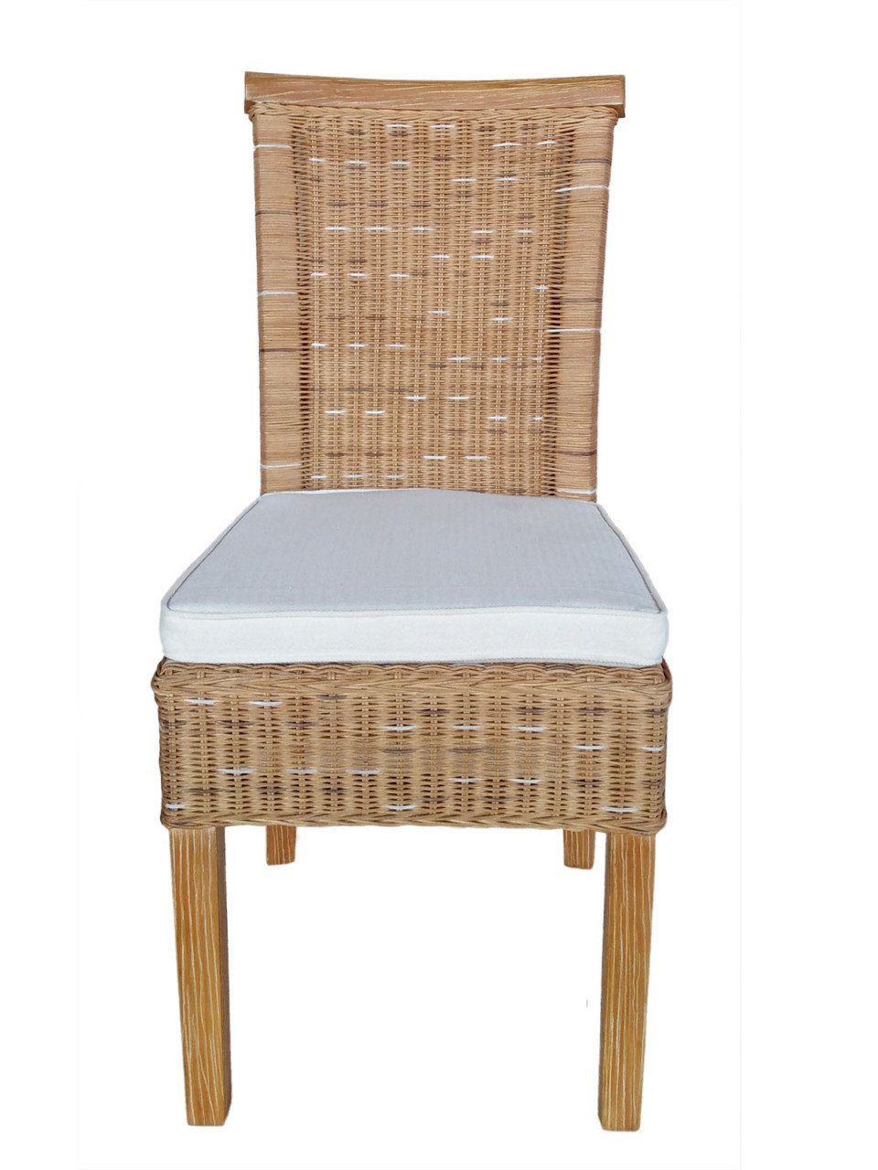 Rattanstühle Perth Sessel soma oder Sessel Sitzmöbel Set Soma Stück Esszimmer-Stühle S, braun weiß Sitzplatz 4 Stuhl