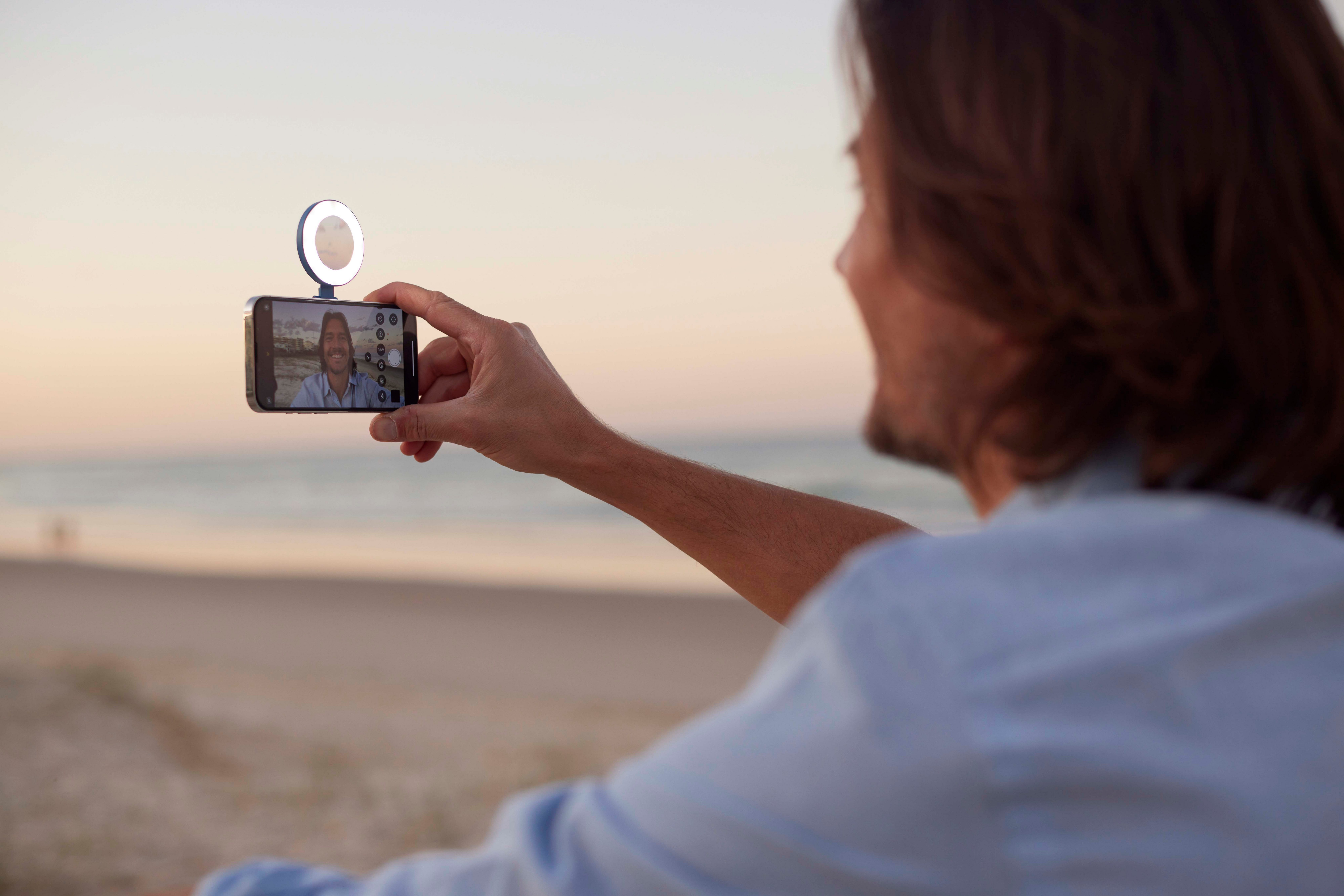 ShiftCam Ringlicht SnapLight, Magnetische Halterung, Spiegel, 4 Helligkeitsstufen