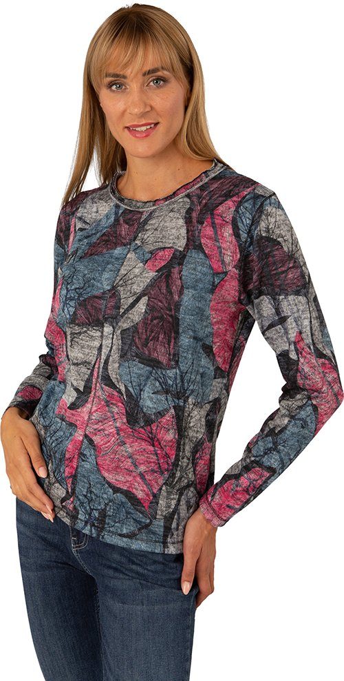 Estefania for woman Langarmshirt 189-7645 in floralem Allover-Print Soft Touch