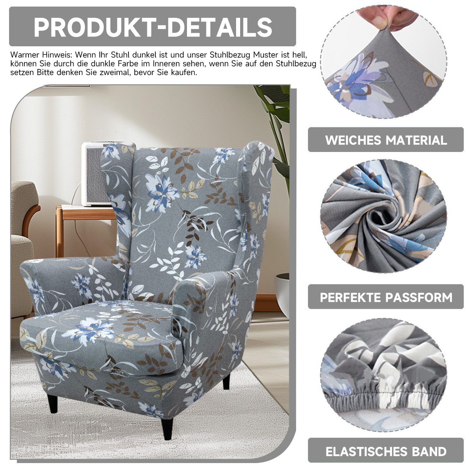 RWEUOQ Relaxsesselhusse Stretch Druck Rückenlehne Stuhl günstig online kaufen