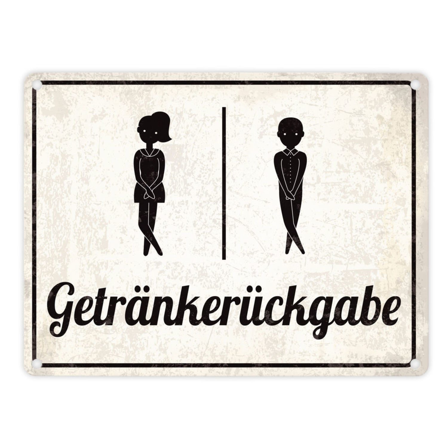 Metallschild Getraenkerueckgabe Schild Blechschild Aluminiumschild Emailleschild