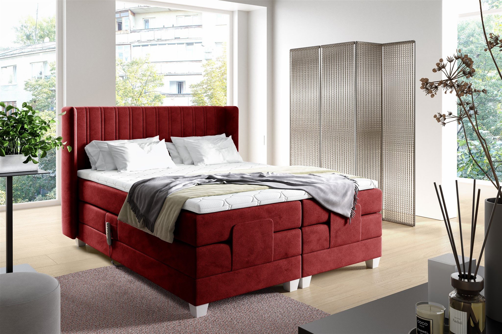 Fun Möbel Boxspringbett Schlafzimmerbett Elektrisches Bett günstig online kaufen