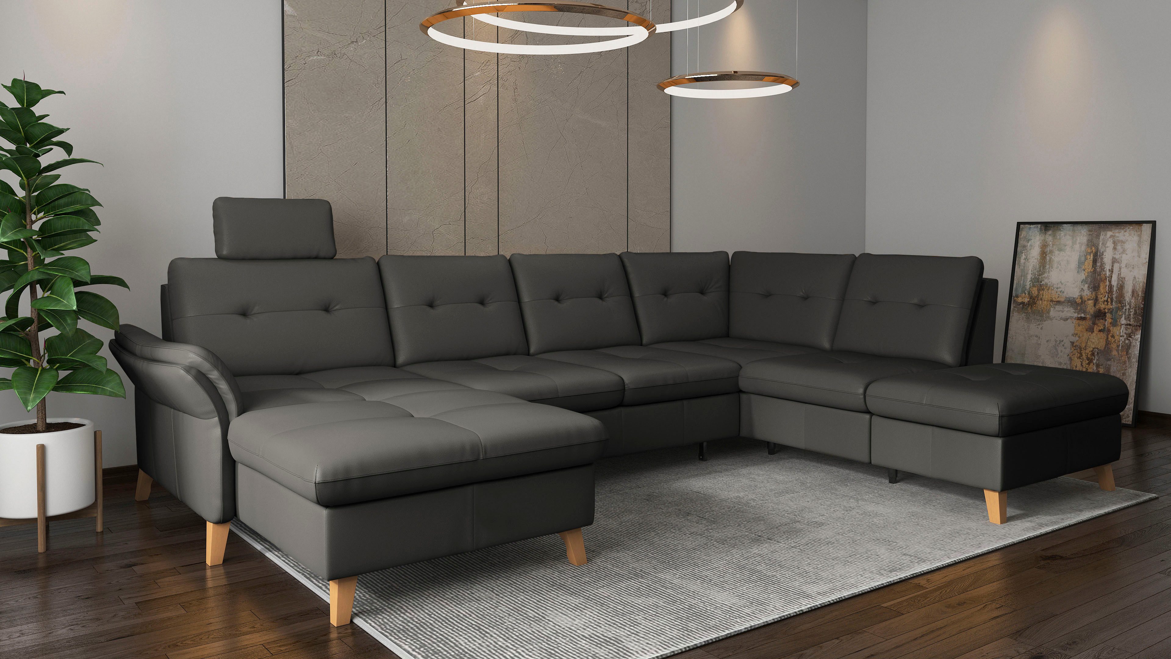 sit&more Wohnlandschaft Göteborg, inkl. Sitztiefenverstellung, wahlweise mit Bettfunktion & Bettkasten