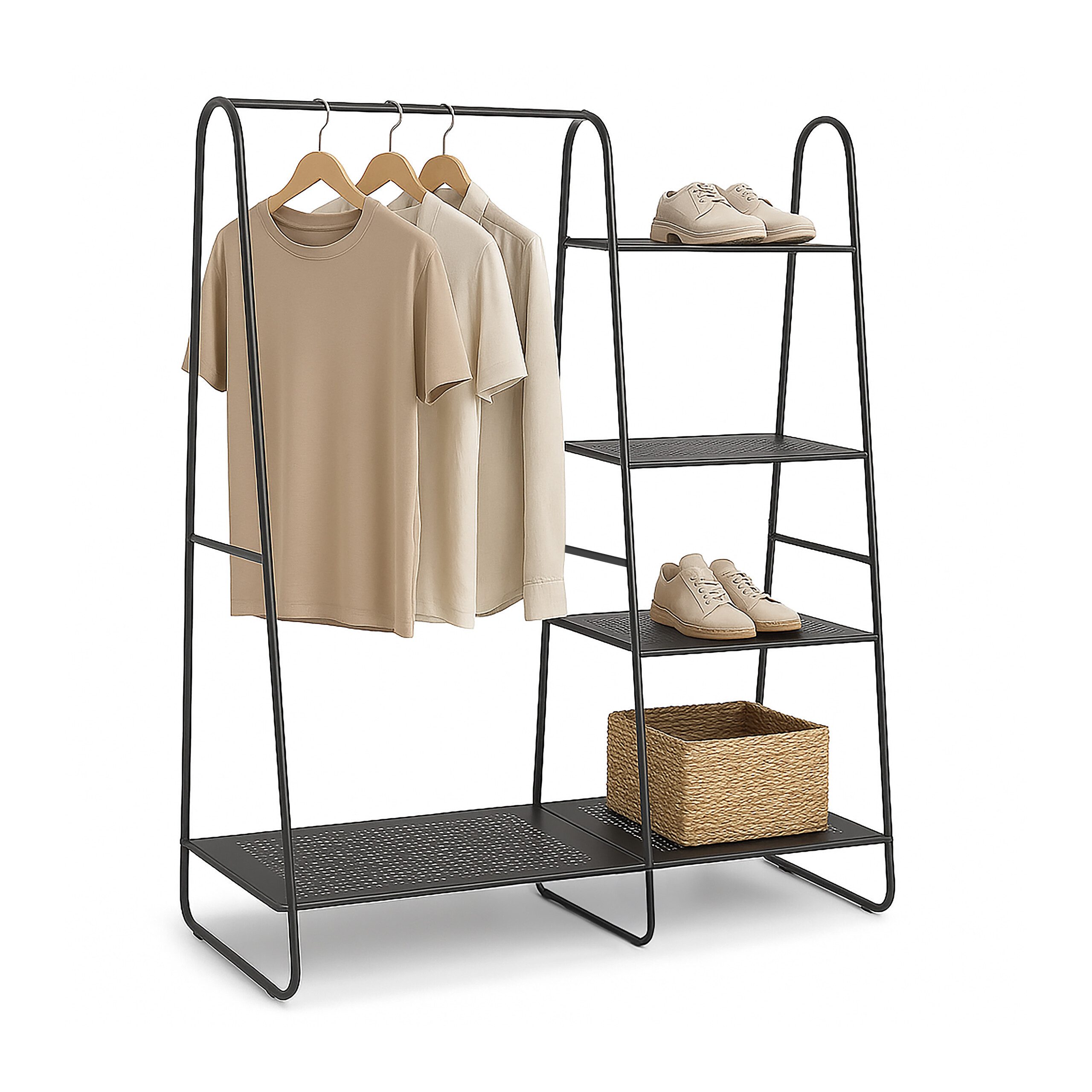 relaxdays Kleiderständer mit 5 Ablage günstig online kaufen
