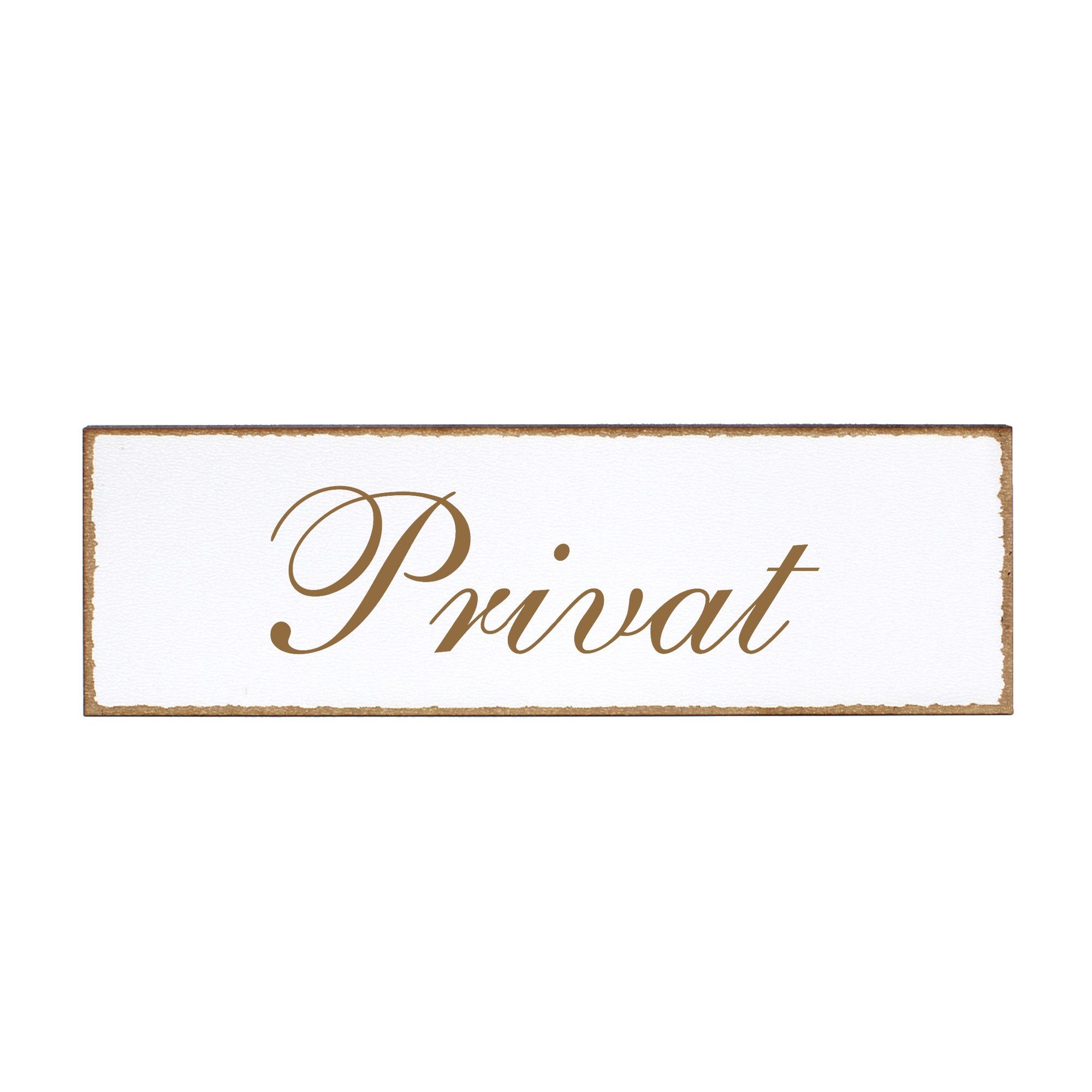 Dekolando Hinweisschild Türschild - Privat - Schild 150 x 50 mm - Schilder Türschilder
