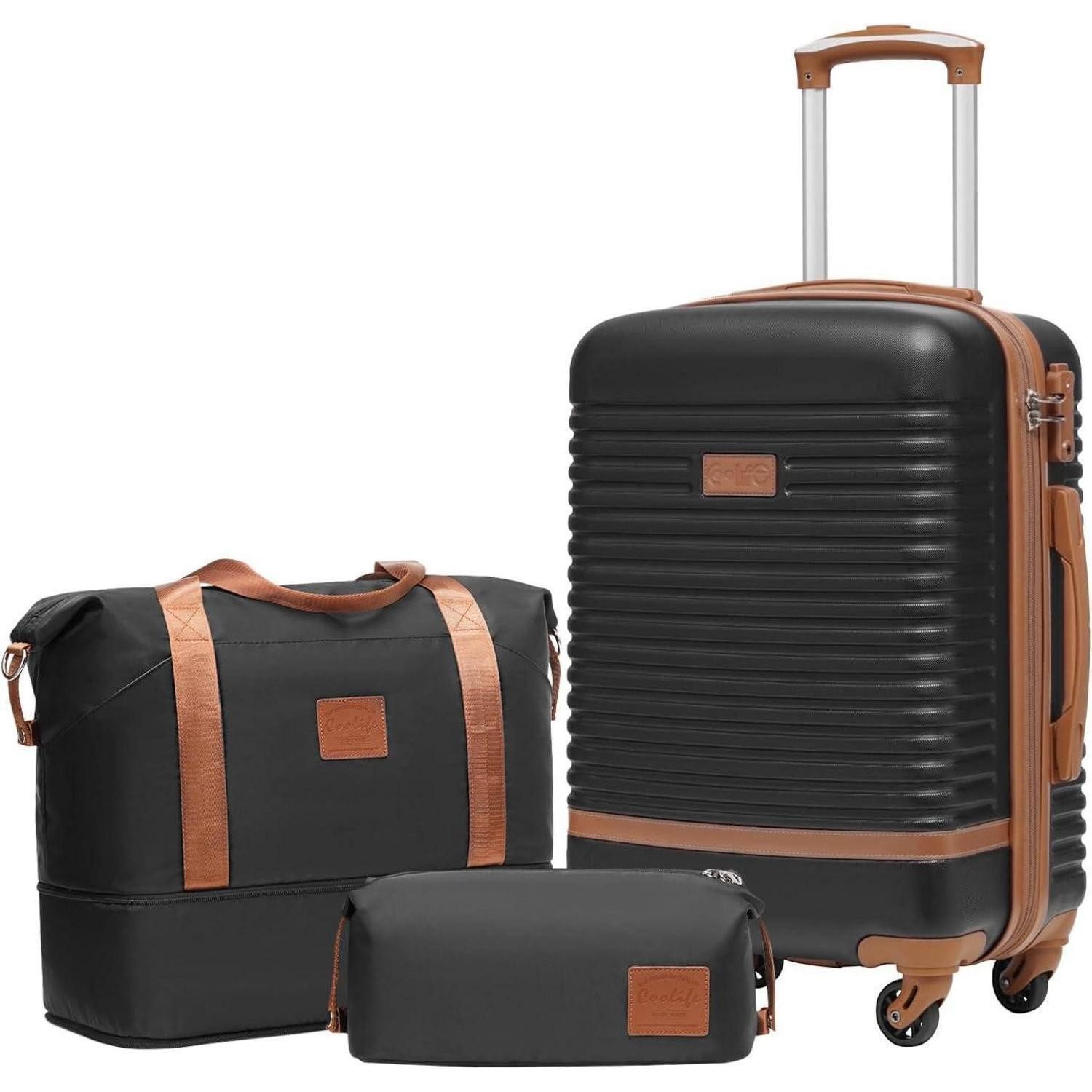 LuxusKollektion Kofferset Koffer Trolley Reisekoffer ABS Hartschalen 4 Rollen TSA-Schloss