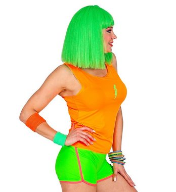 Widmann S.r.l. Kostüm Hot Pants, Neon Grün - 80er Jahre Disco Kostüm