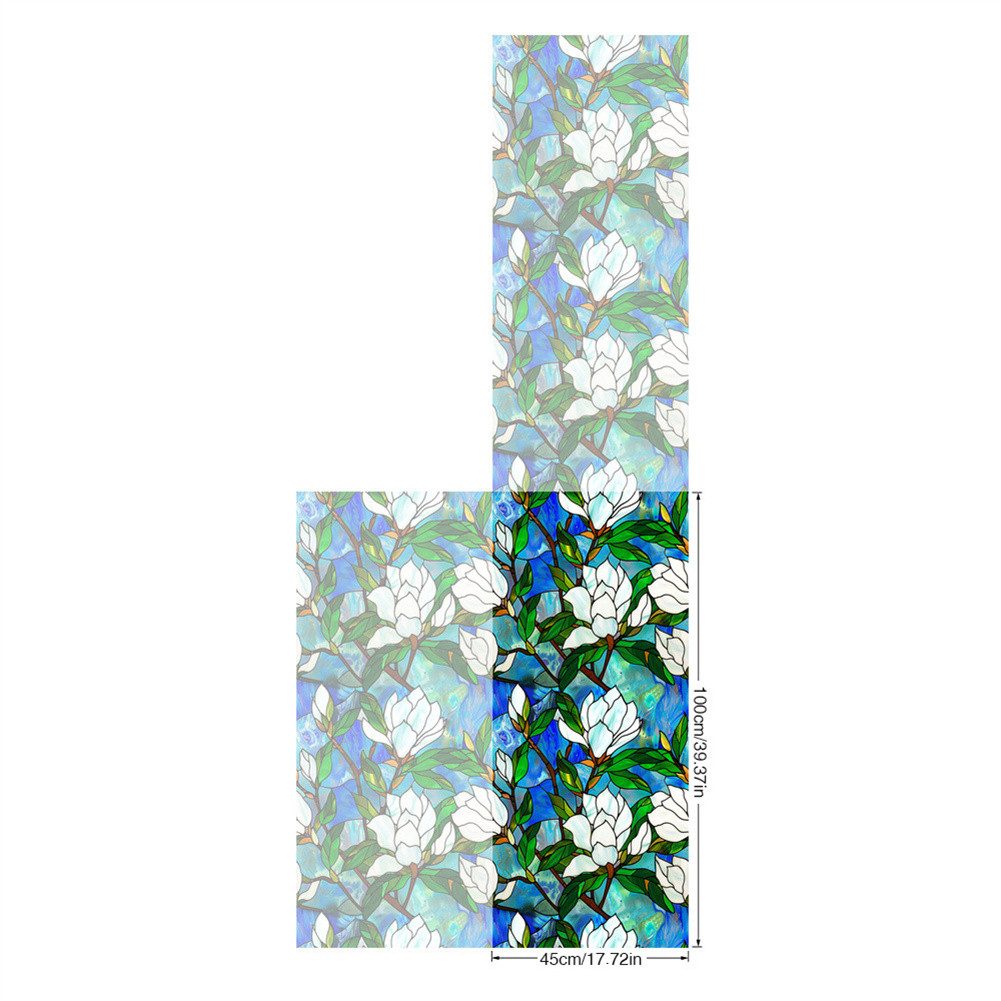 GarveeMore Fensterfolie Fensterfolie, Blumenmuster Buntglas-Fensterfolie, N günstig online kaufen