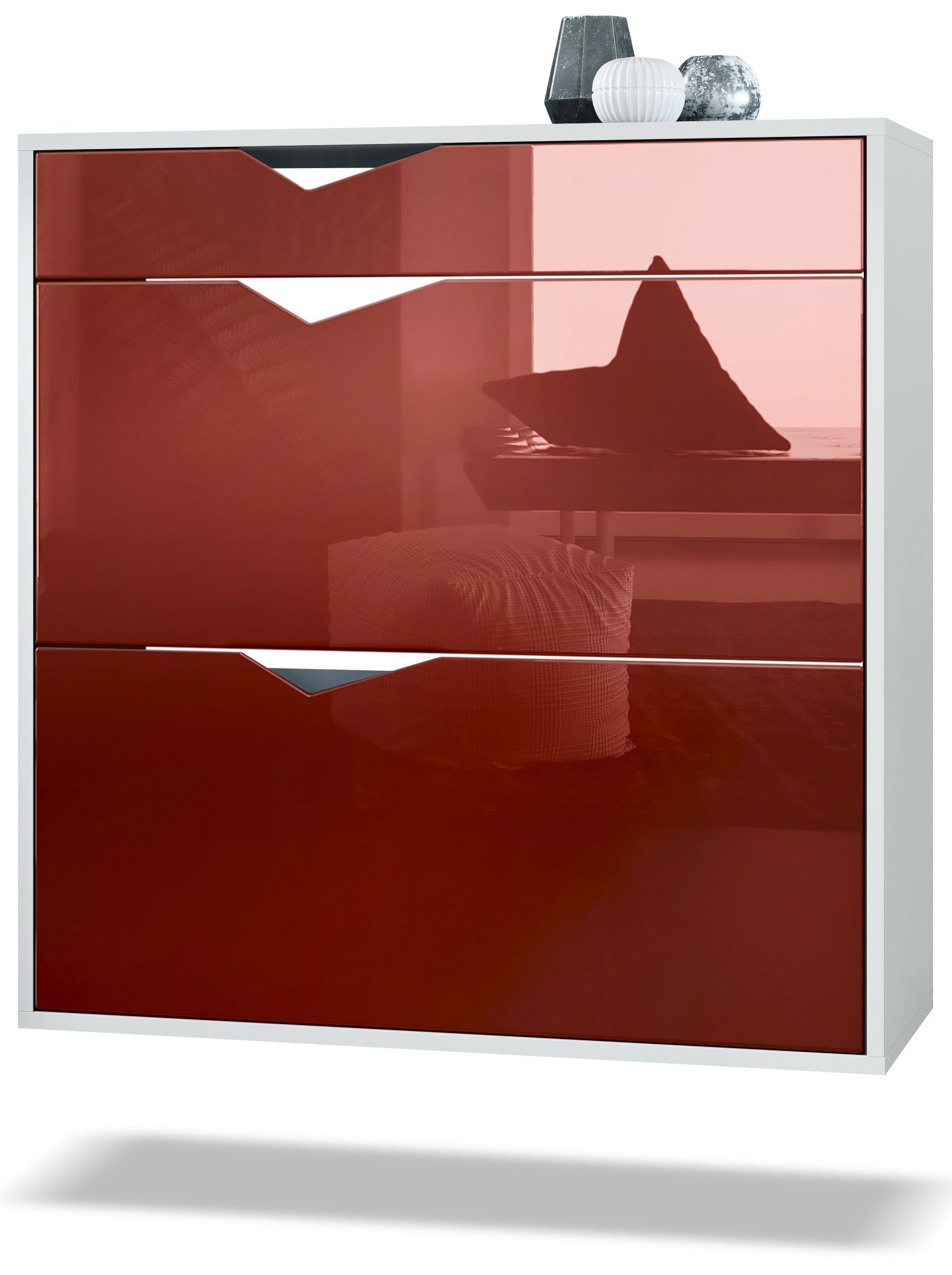 Vladon Schuhschrank Kolmio (Schuhkipper, für 16 Paar Schuhe mit 2 Klappen u günstig online kaufen