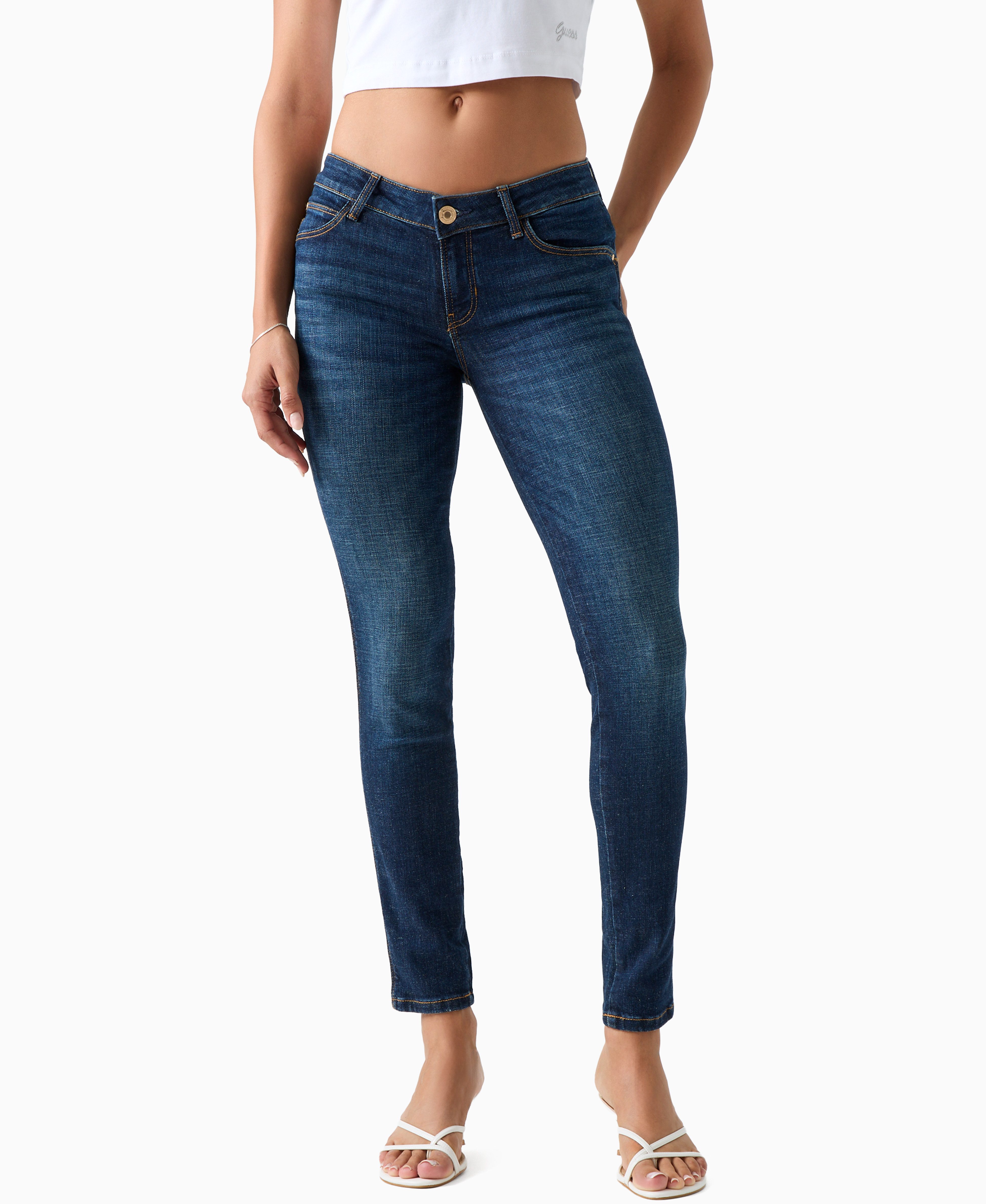 Guess Skinny-fit-Jeans CURVE X aus Stretch-Denim, mittlere Taille
