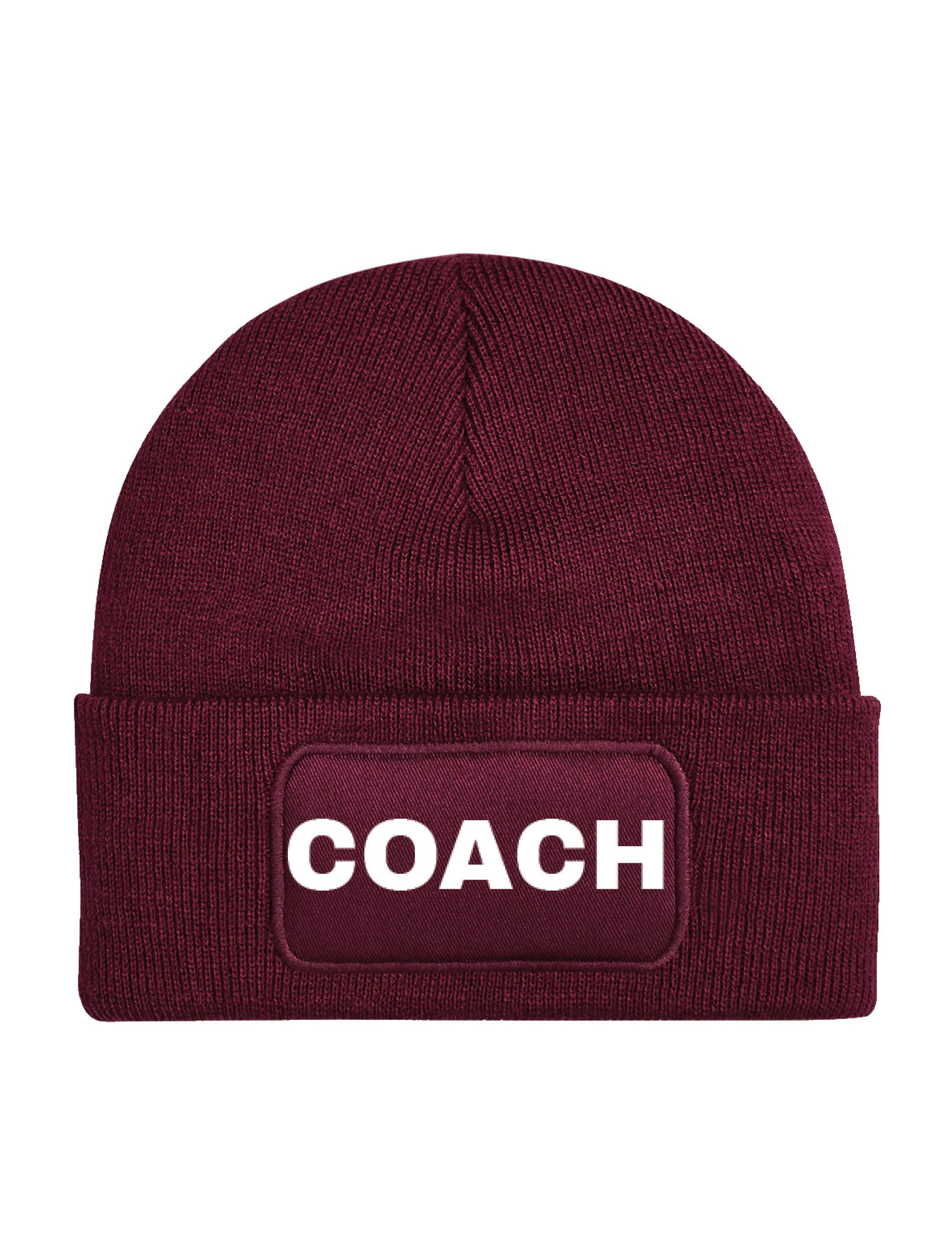 Beanie Herren & Damen unisex Mütze Beanie "Coach" Print Statement Geschenk