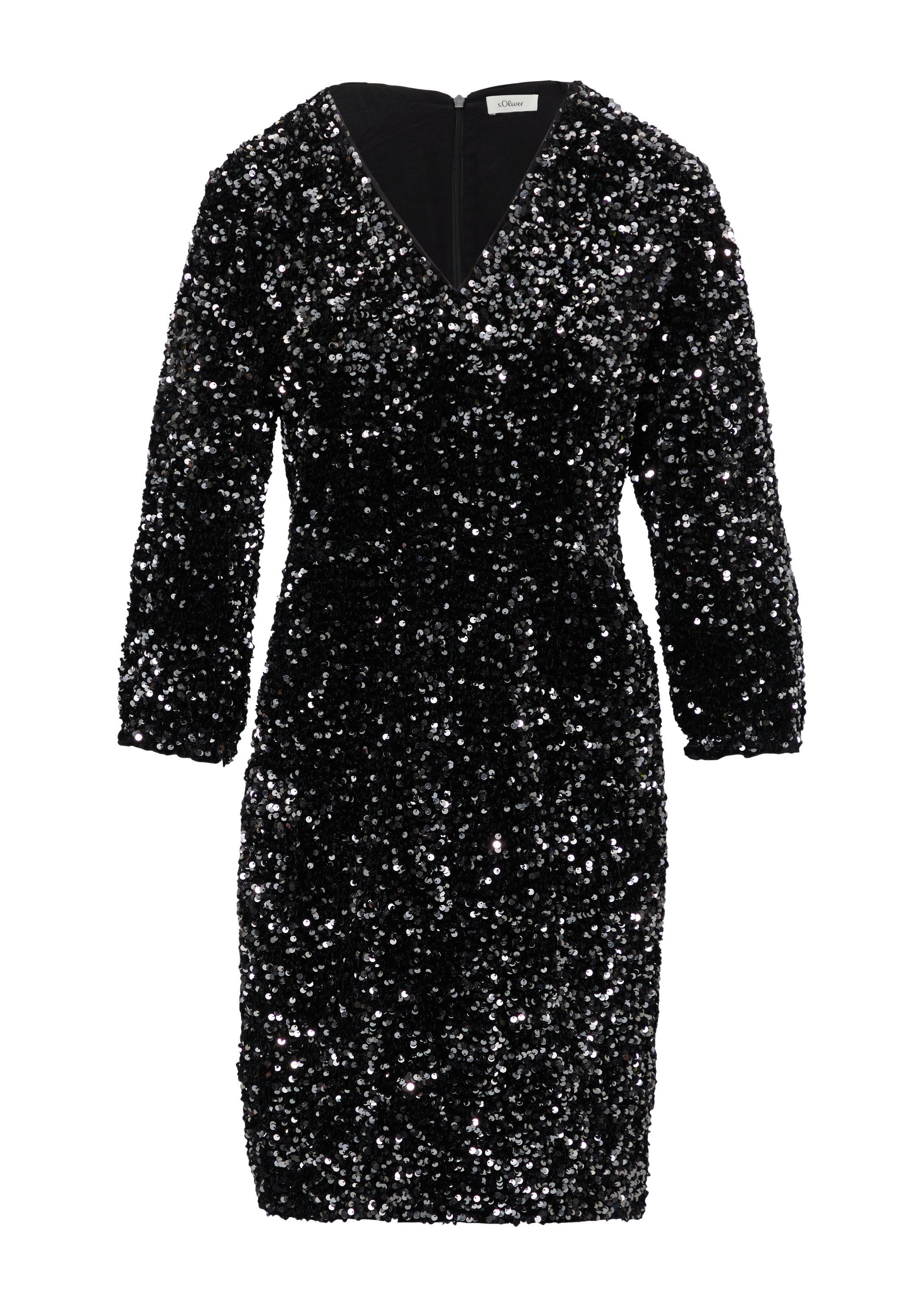 s.Oliver Minikleid Kleid Samtkleid mit Pailletten günstig online kaufen