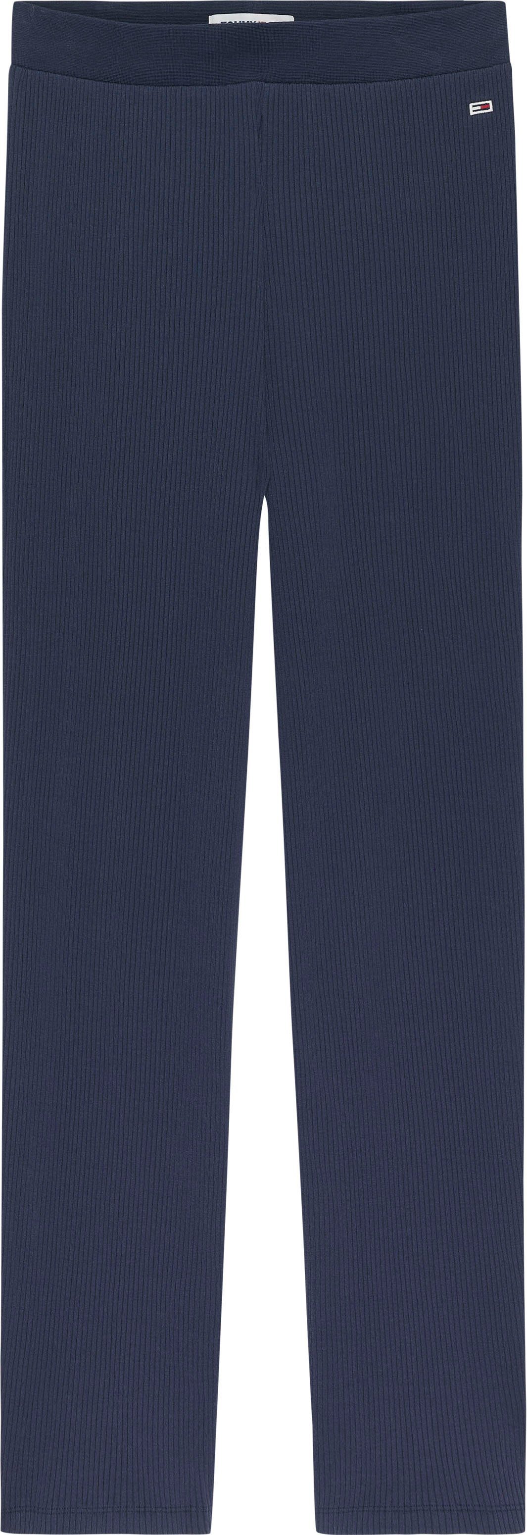 Jeans marine PANT Tommy mit KNIT Jeans WIDE Tommy TJW LEG Logo-Stickerei Strickhose