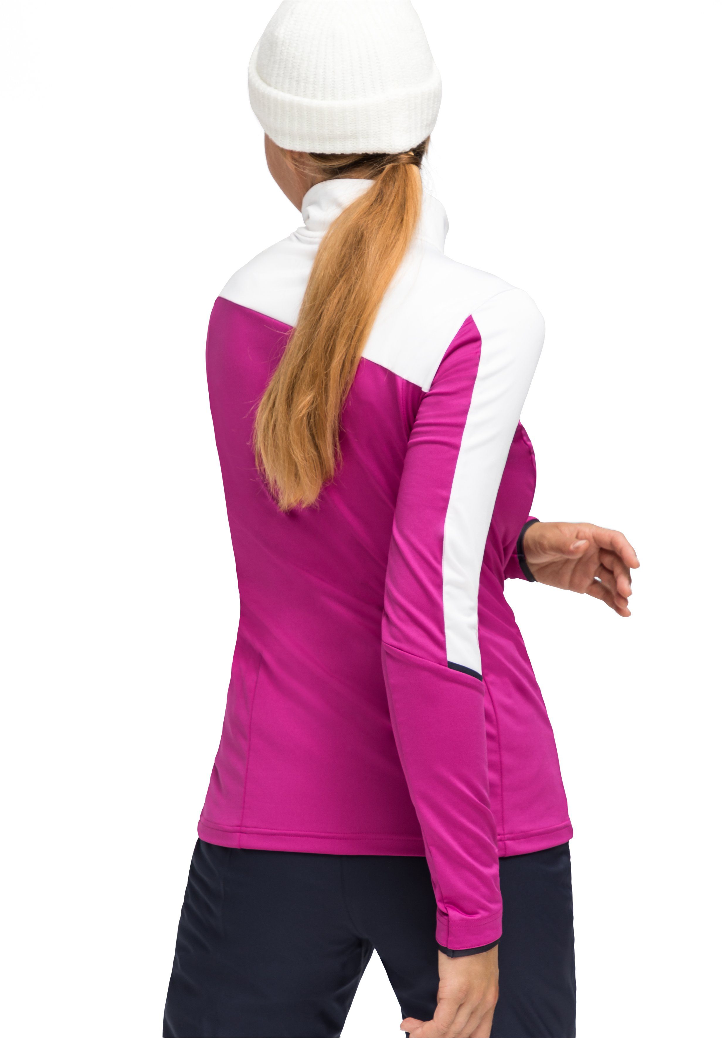 elastischer Midlayer modern Sports W Look designtem Flare Maier in Leichter, dunkelviolett Fast Funktionsshirt