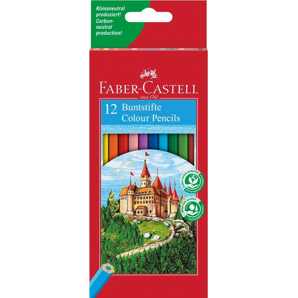 Faber-Castell Buntstift 12 Buntstifte CLASSIC Castle farbsortiert