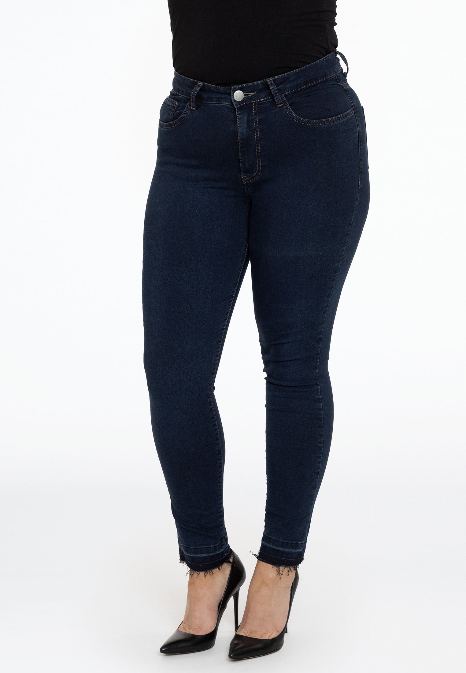 Perfekte durch Yoek Größen, Große High-waist-Jeans Passform Elasthan-Anteil