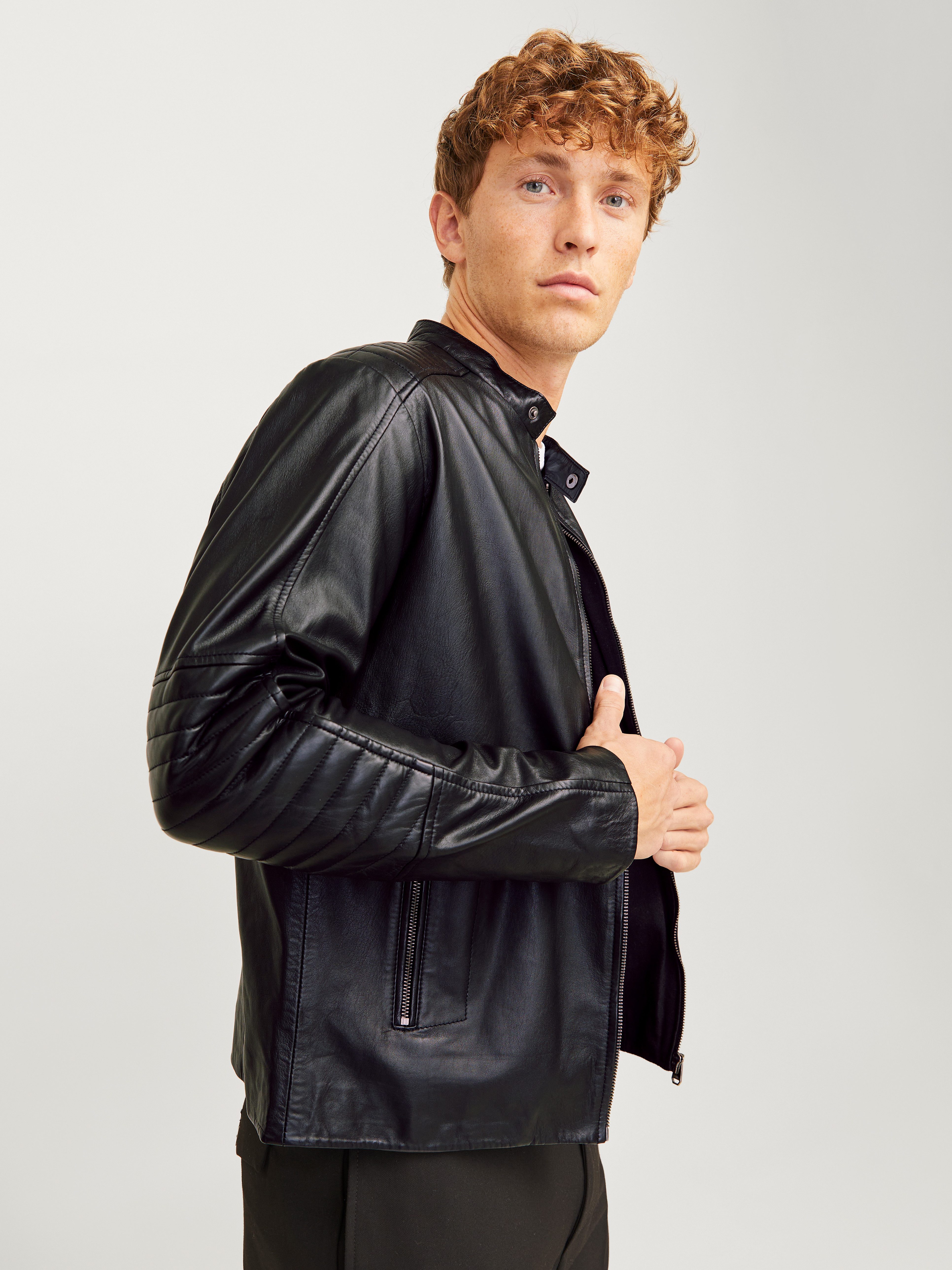 Jack & Jones Lederjacke JJELIAM LAMB günstig online kaufen