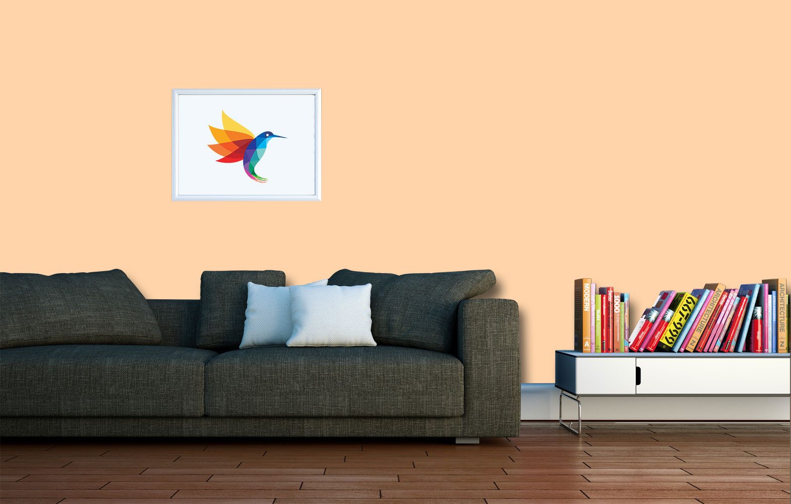 RyFo Colors Wand- und Deckenfarbe Seidenlatex Trend Orangetöne, 1 L reicht für ca. 8 m², Hohe Reinigungsfähigkeit,diffusionsfähig,strukturerhaltend,geruchsarm