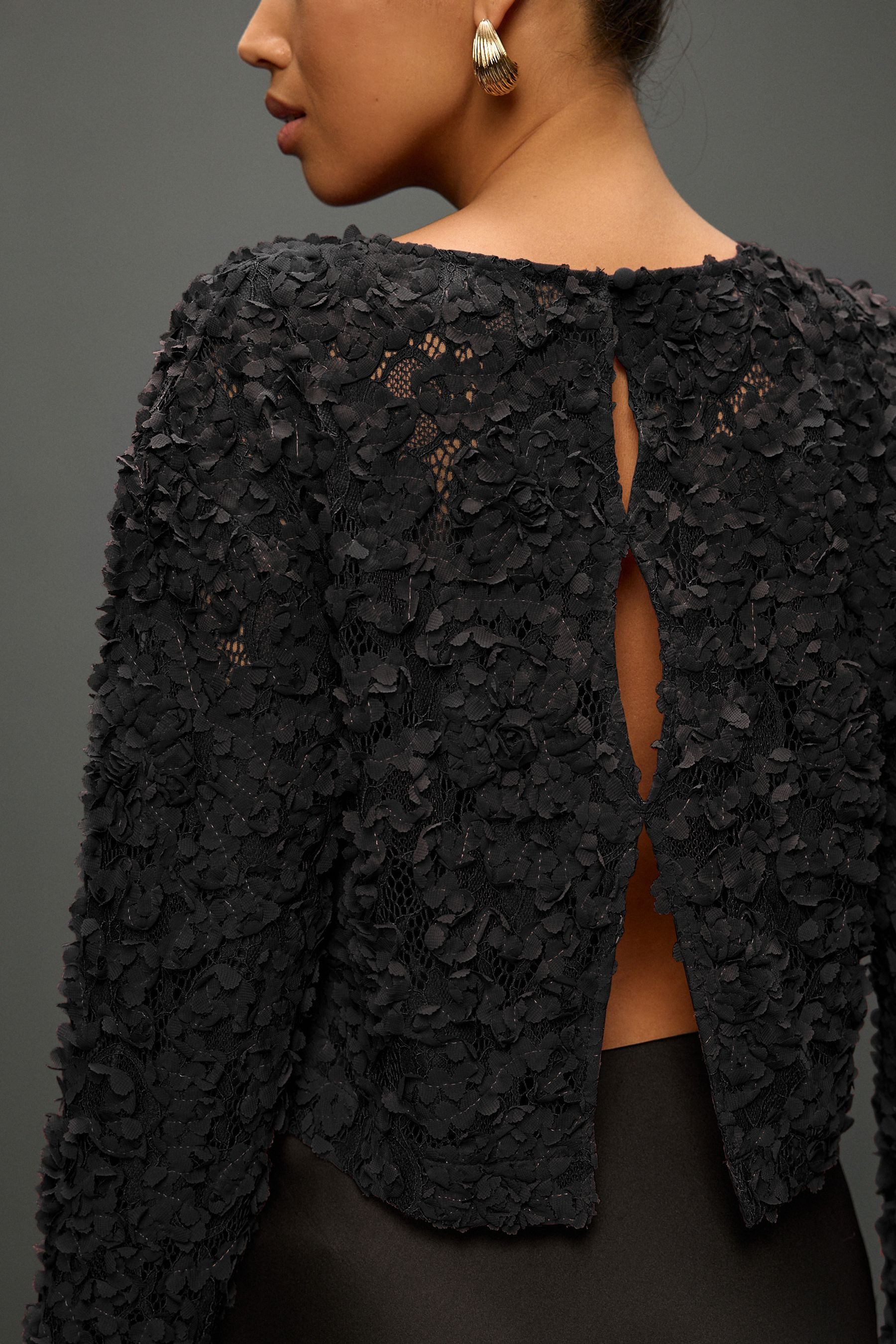 Next Langarmbluse Langarmoberteil mit 3D-Blumenmotiv (1-tlg) günstig online kaufen