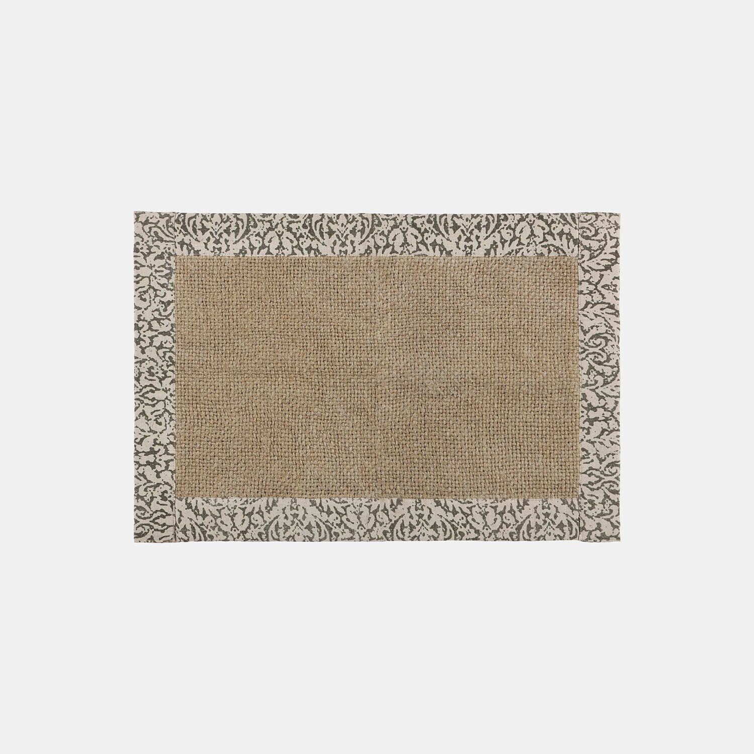 Mirabeau Badematte Badematte Falmont beige, Höhe 400 mm, 100% Leinen, Unterseite: Silikon