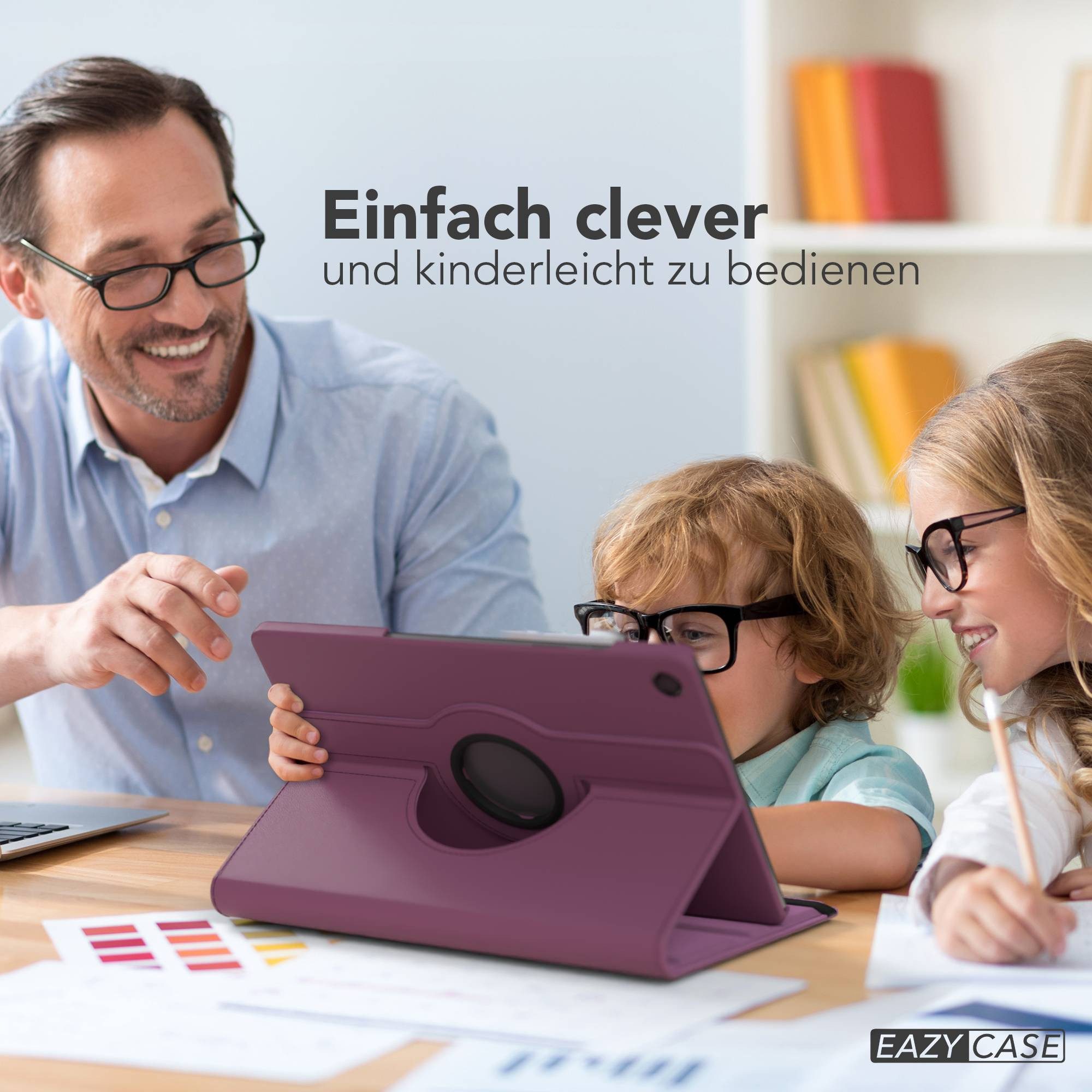 EAZY CASE Tablet-Hülle Rotationcase für Samsung Galaxy Tab A11 Plus 11 Zoll, Tablet-Hülle Bookstyle Case Fullcover Schutz Tasche Stehfunktion Lila – Bild 3 von 5