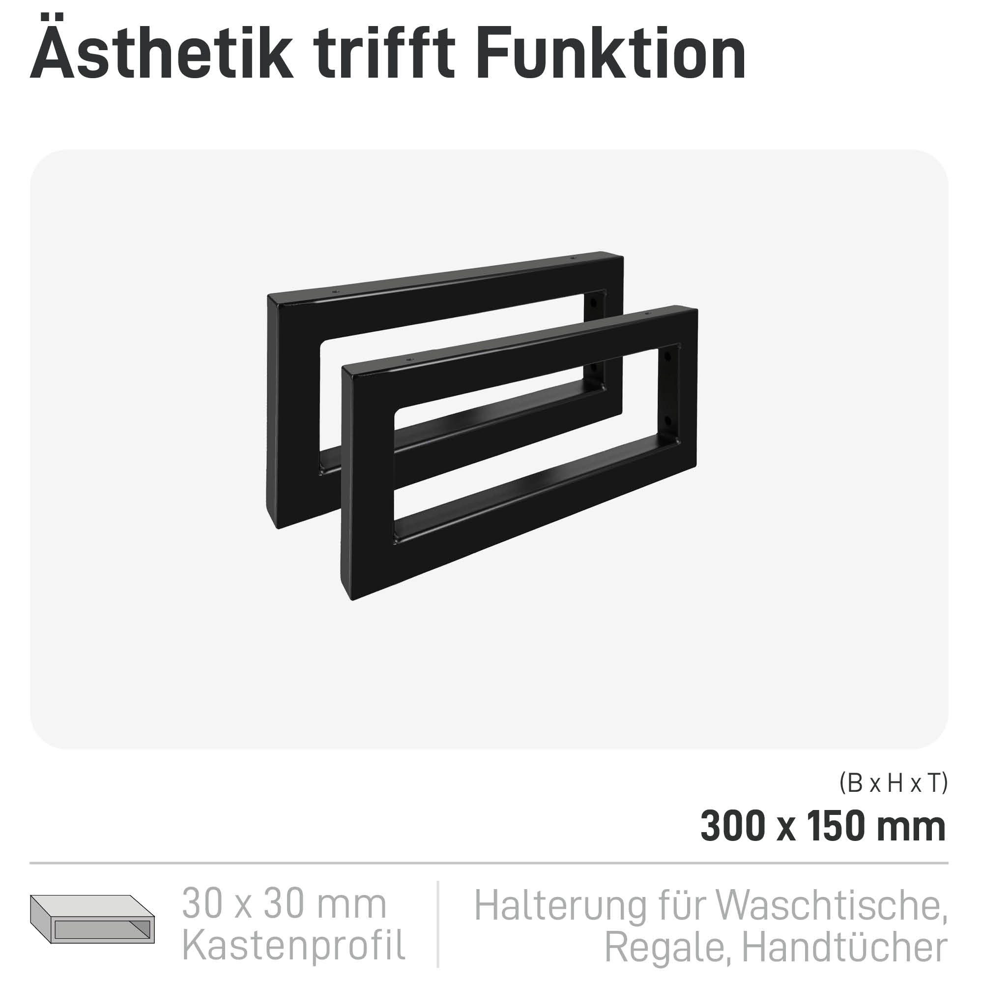 Natural Goods Berlin Wandregalhalter Wandkonsole RECHTECK, 2-tlg., Rechteck günstig online kaufen