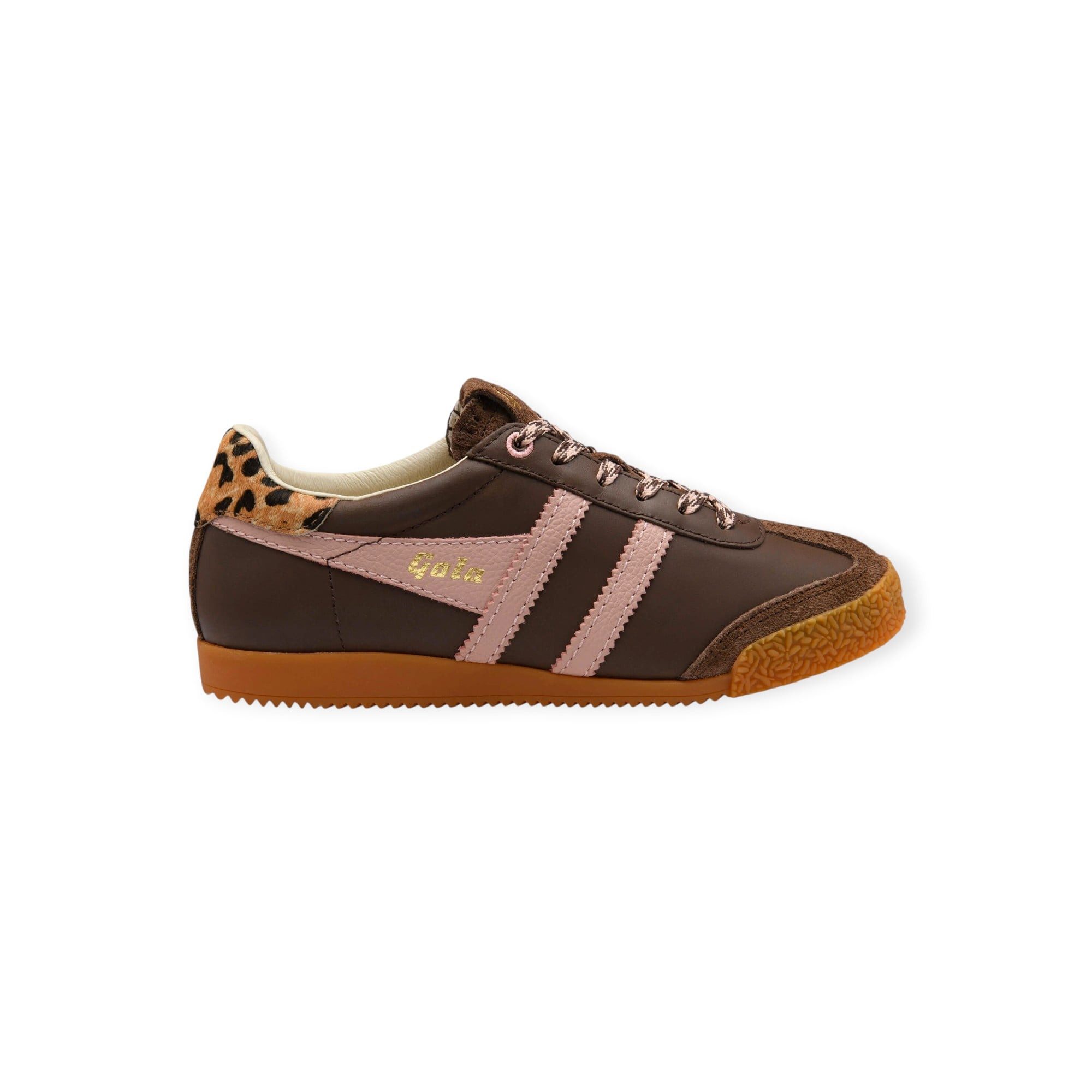 Gola Elan Islington - Made in England - dunkelbraun/pink Damen Sneaker