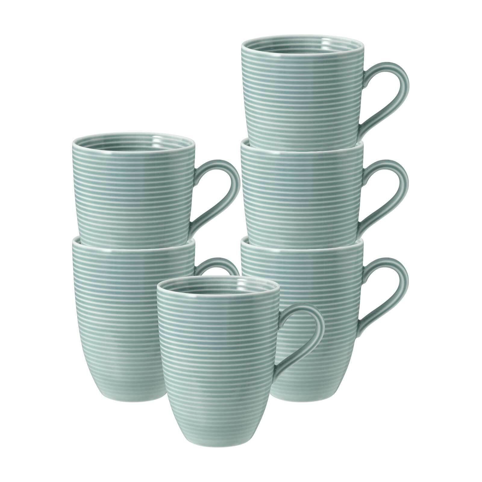 Seltmann Weiden Becher Beat Color Glaze Kaffeebecher 350 ml 6er Set, 6-tlg., Porzellan