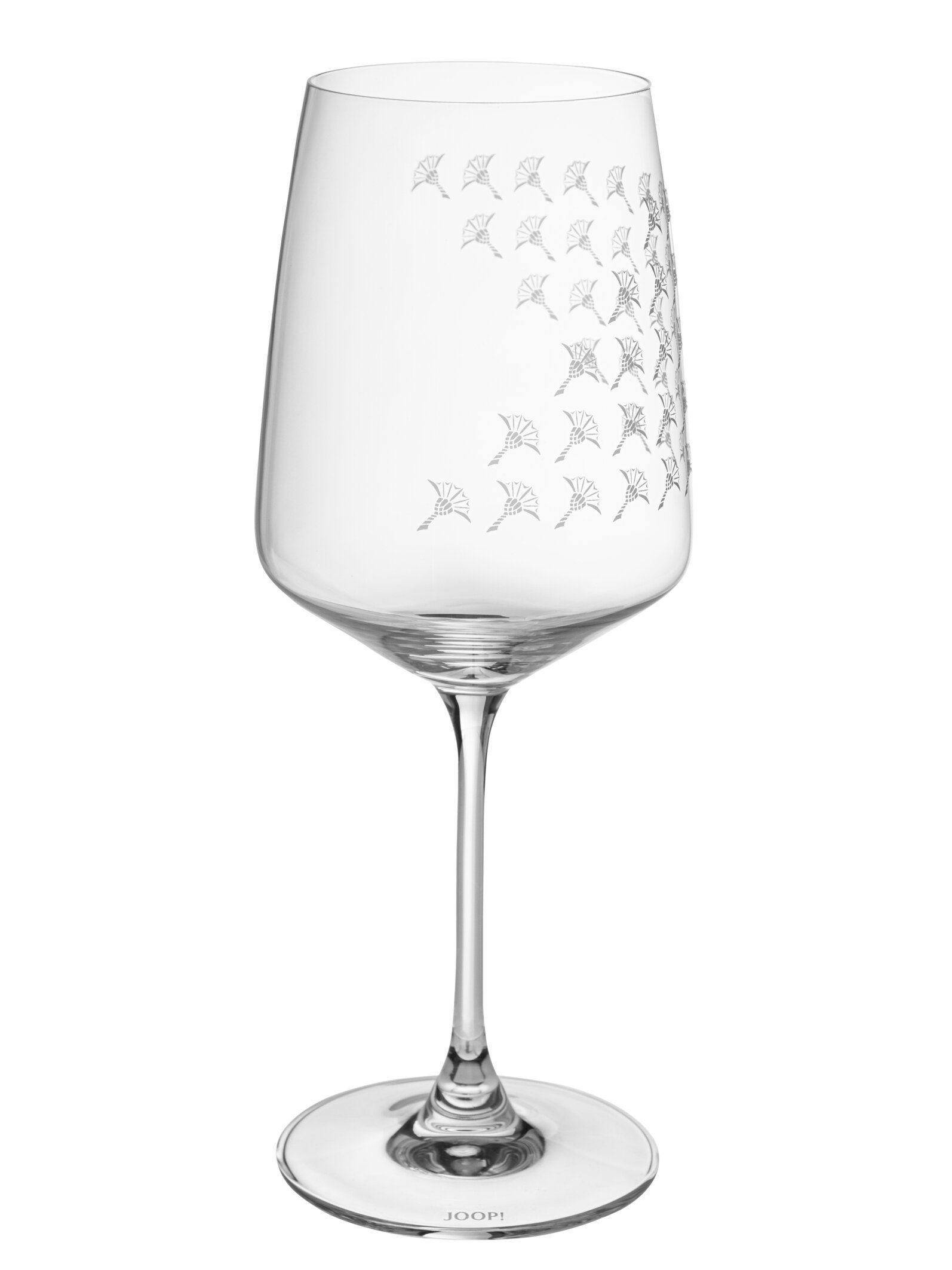 LIVING CORNFLOWER Kornblumen-Verlauf Rotweinglas Joop! Weinglas Dekor Glas, JOOP! elegantem FADED - als Mit 2er Set,