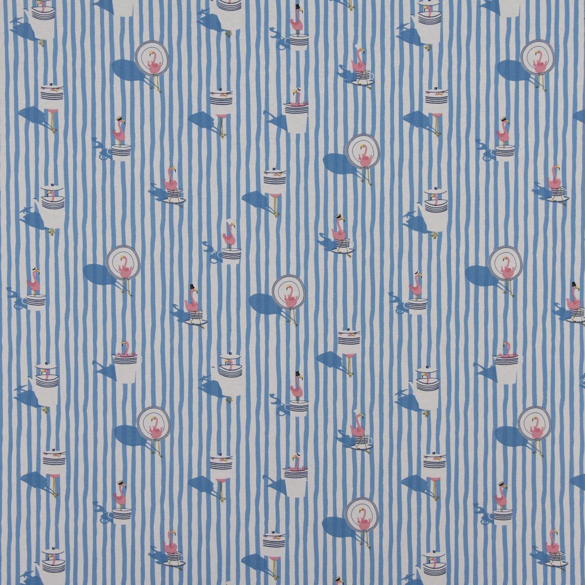 Canvas hellblau, maritim LEBEN. LEBEN. Tischläufer Flamingo Streifen SCHÖNER SCHÖNER Tischläufer handmade
