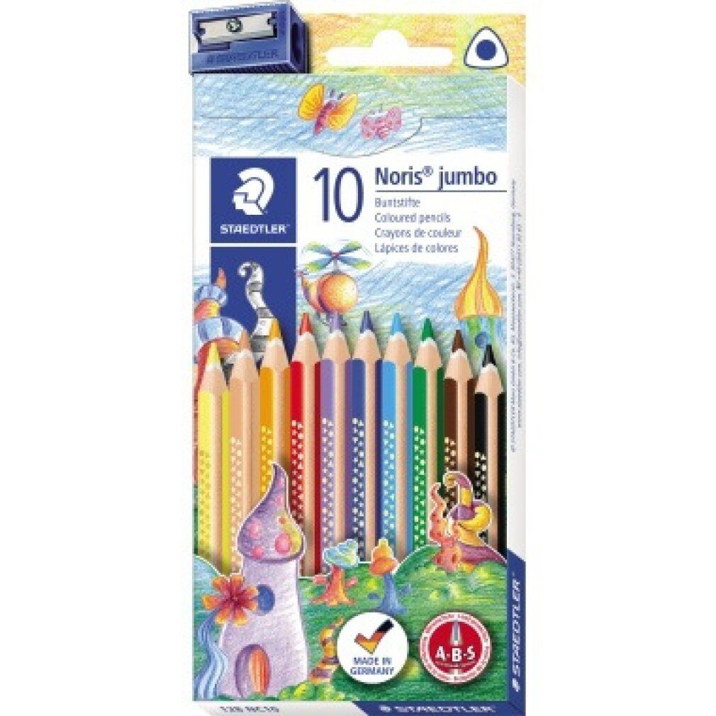 STAEDTLER Buntstift Farbstift Etui Noris Club Jumbo 10er Triplus