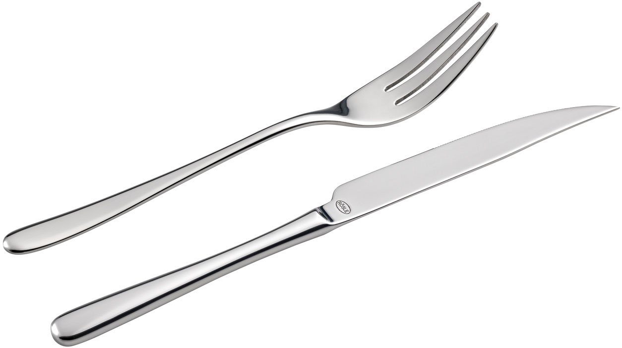 RÖSLE Steakbesteck Passion (12-tlg), 6 Personen, Edelstahl 18/10, Klingenstahl, spülmaschinengeeignet