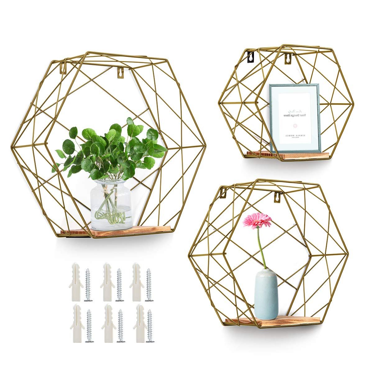 NASUM Deko-Wandregal Hexagon Wandregal-Set – Stilvolles Design, trifft auf günstig online kaufen