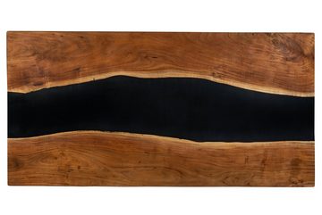 SAM® Esstisch Satu, massives Akazienholz mit Kunstharz-Ader und Eisengestell