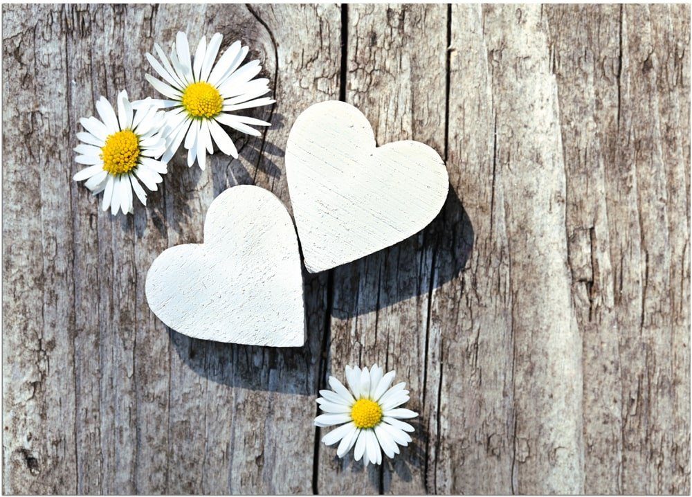 matches21 HOME & HOBBY Fußmatte Türmatte Blumen Herzen Landhaus in 50x70 cm günstig online kaufen