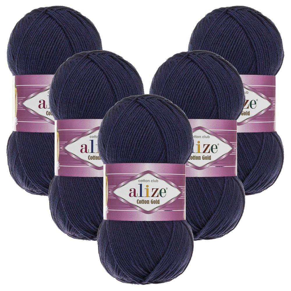 Alize 5 x ALIZE Cotton Gold Häkelwolle, 330 m, Handstrickgarn,Premium Wolle, Amigurumi