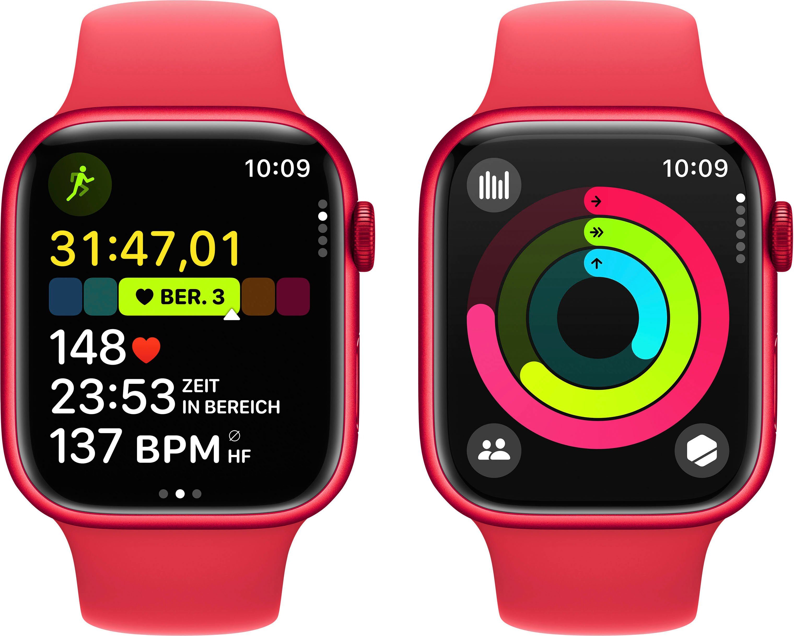 Band (4,5 45mm Watch Smartwatch M/L GPS Series Aluminium cm/1,77 OS 10), Sport 9 Watch Zoll, Apple