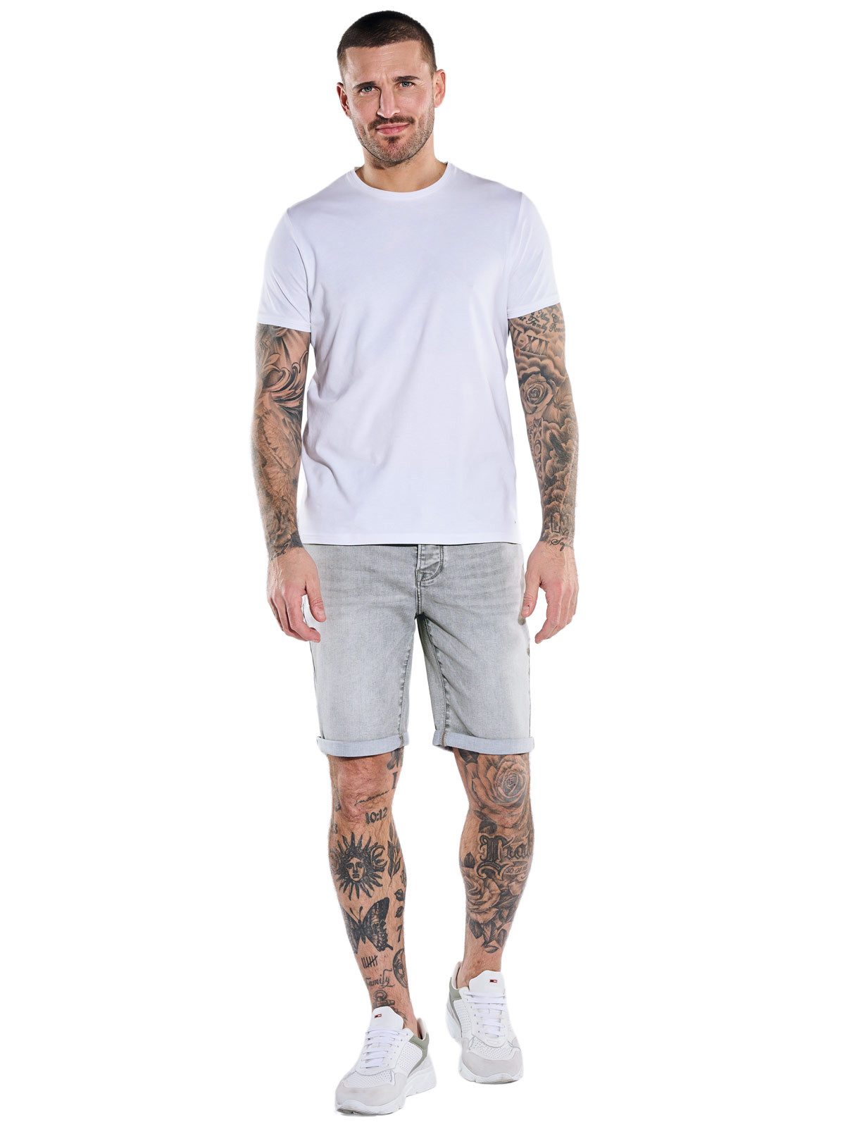 emilio adani Jeansshorts Herren Shorts, Hellgrau