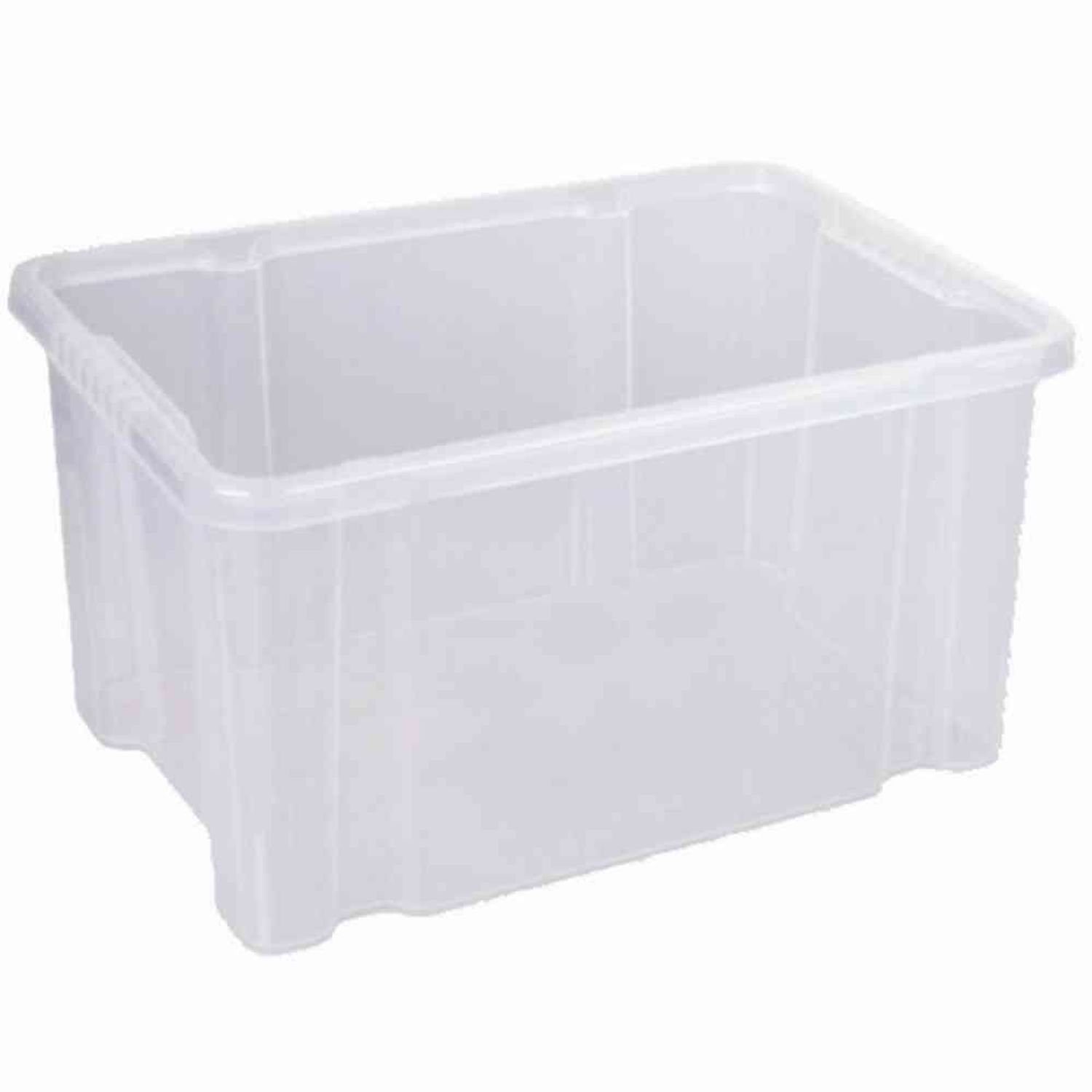 Rival Aufbewahrungsbox Drehstapelbox 27 l transparent 44,5 x 35 x 24 cm günstig online kaufen
