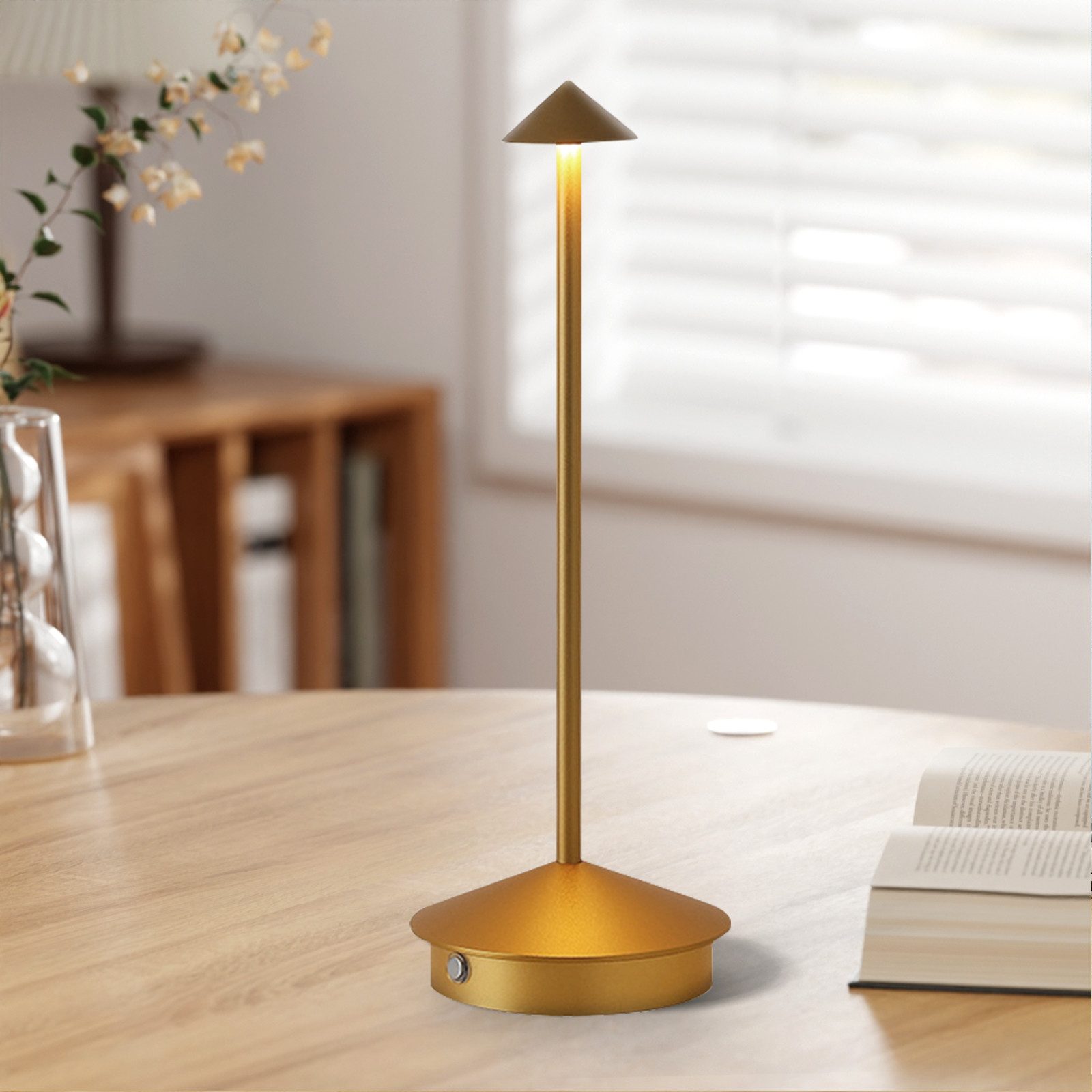 Elegear LED Tischleuchte LED Tischlampe mit Touch-Dimmung, 3 Farbtemperaturen, Memory-Funktion, Touch-Dimmung, Energiesparend, LED fest íntegriert, Warmweiß, Neutralweiß, Kaltweiß, CRI >90, Dekolampe für Wohnzimmer & Schlafzimmer