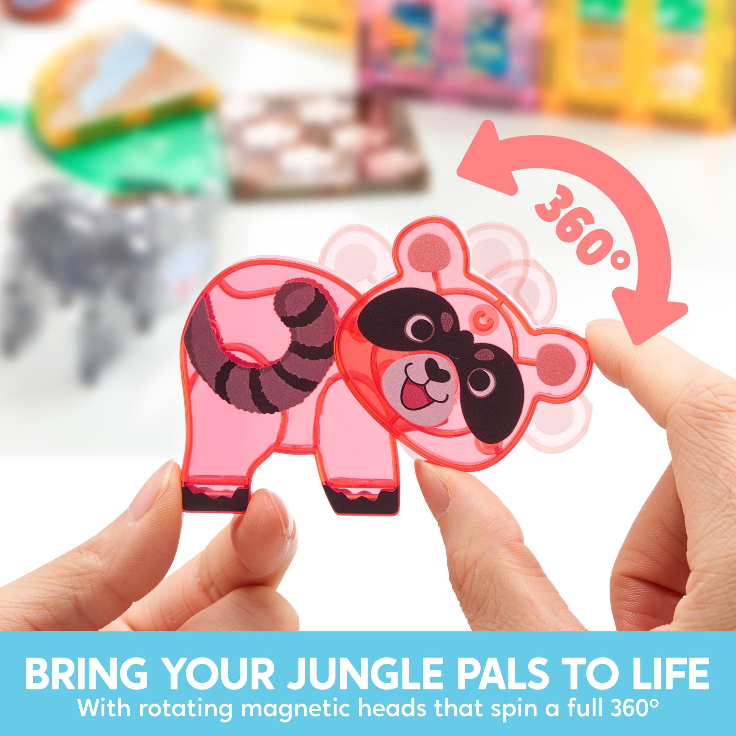 SYNCFUN SYNCFUN 50pcs Magnetic Animal Blocks STEM Toy Gift for Kids 3-8 Magnetspielbausteine – Bild 5 von 5