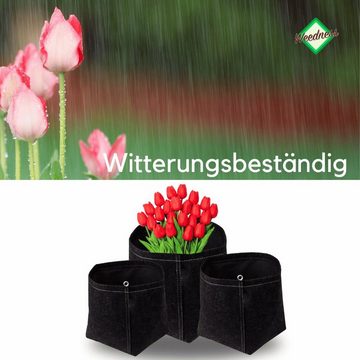 Weedness Blumentopf Pflanzsack in Schwarz für Innen & Außen Stofftopf Blumentopf Textil
