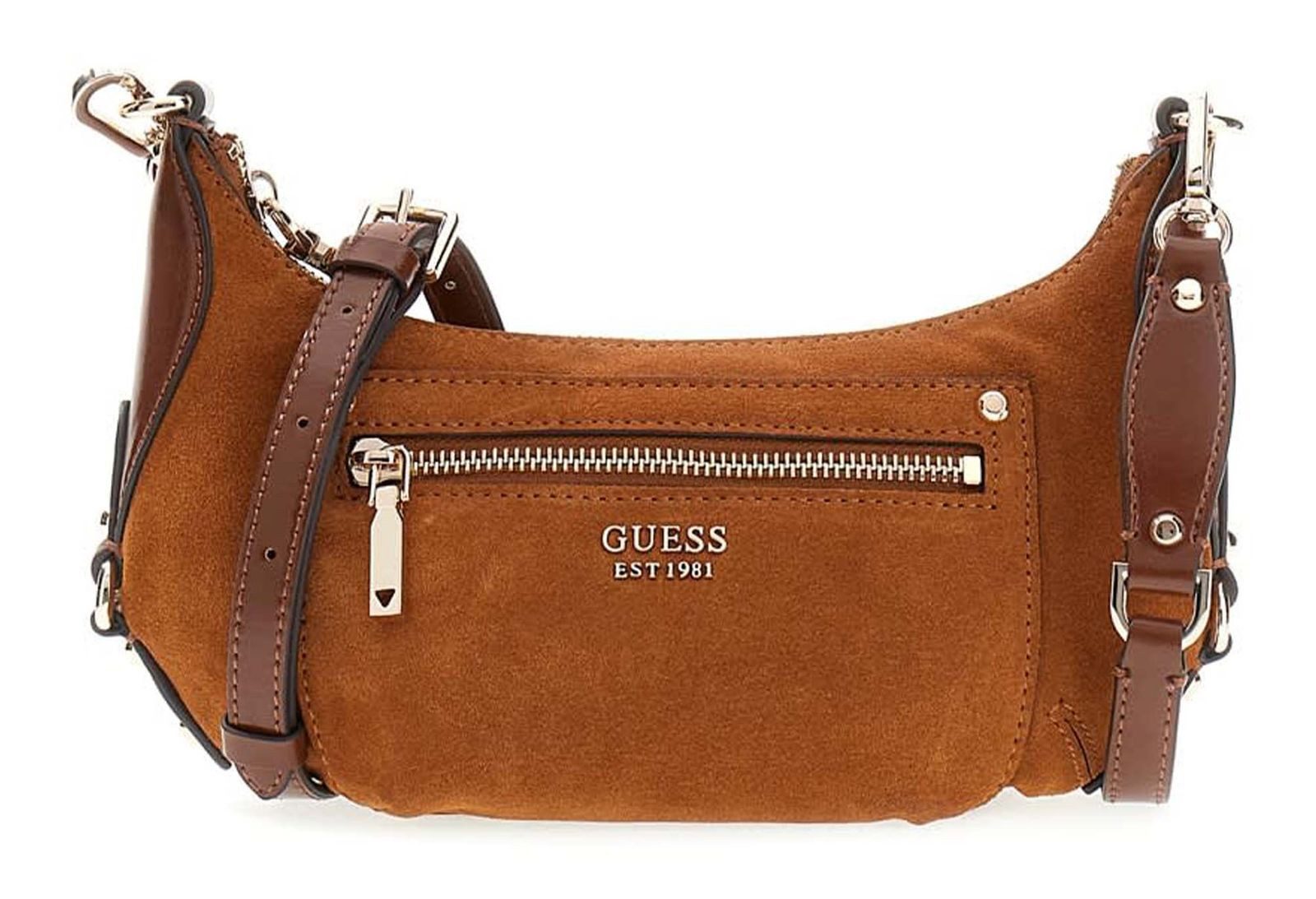 Guess Umhängetasche Mini Crossbody Bag, aus echtem Rindsleder