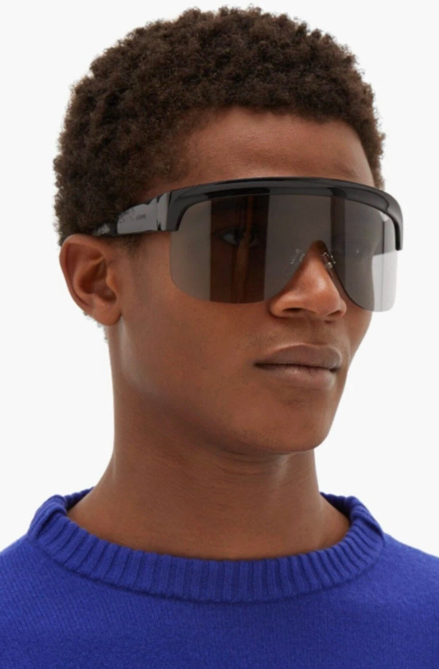 Loewe Sonnenbrille Show Oversized D-Frame Visor Brille Handmade in Italy Balance zwischen Eleganz und moderner Coolness